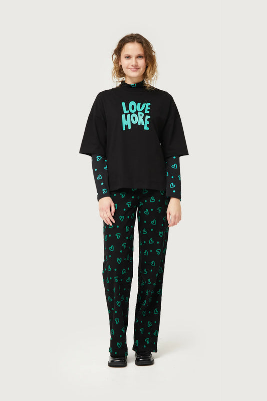 T-shirt with Love More print