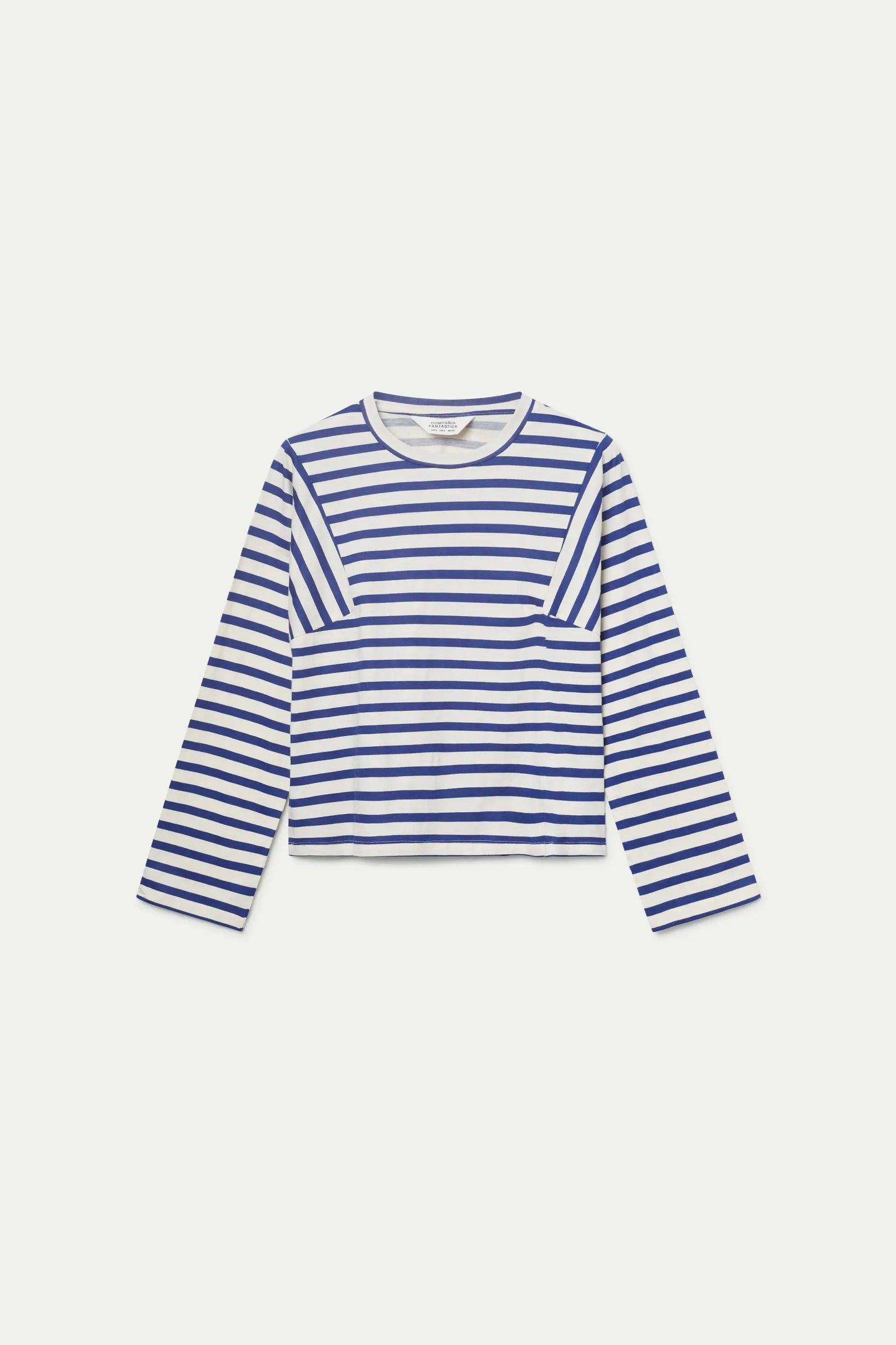 White and blue striped t-shirt