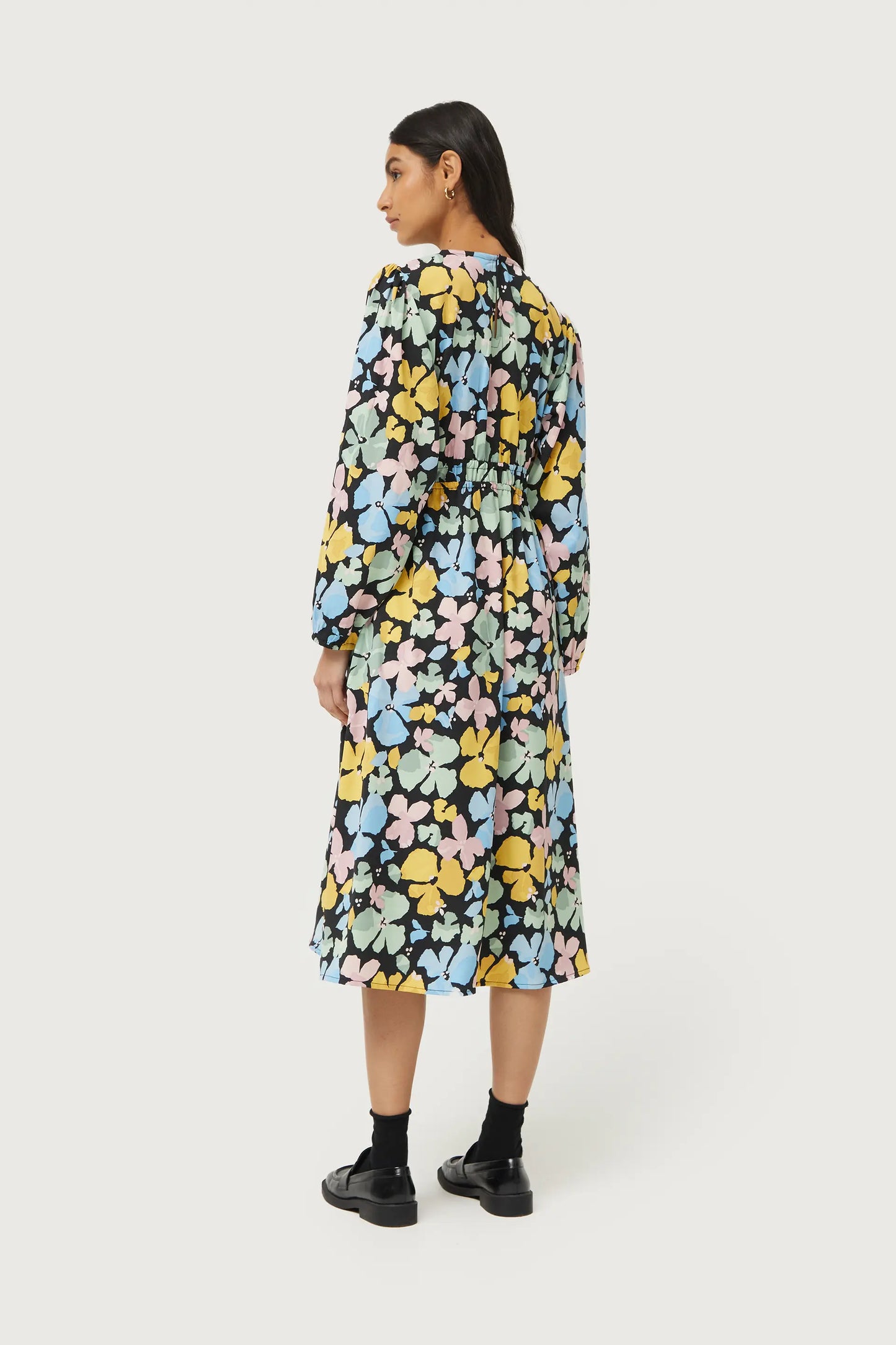 Jacinto floral print midi dress