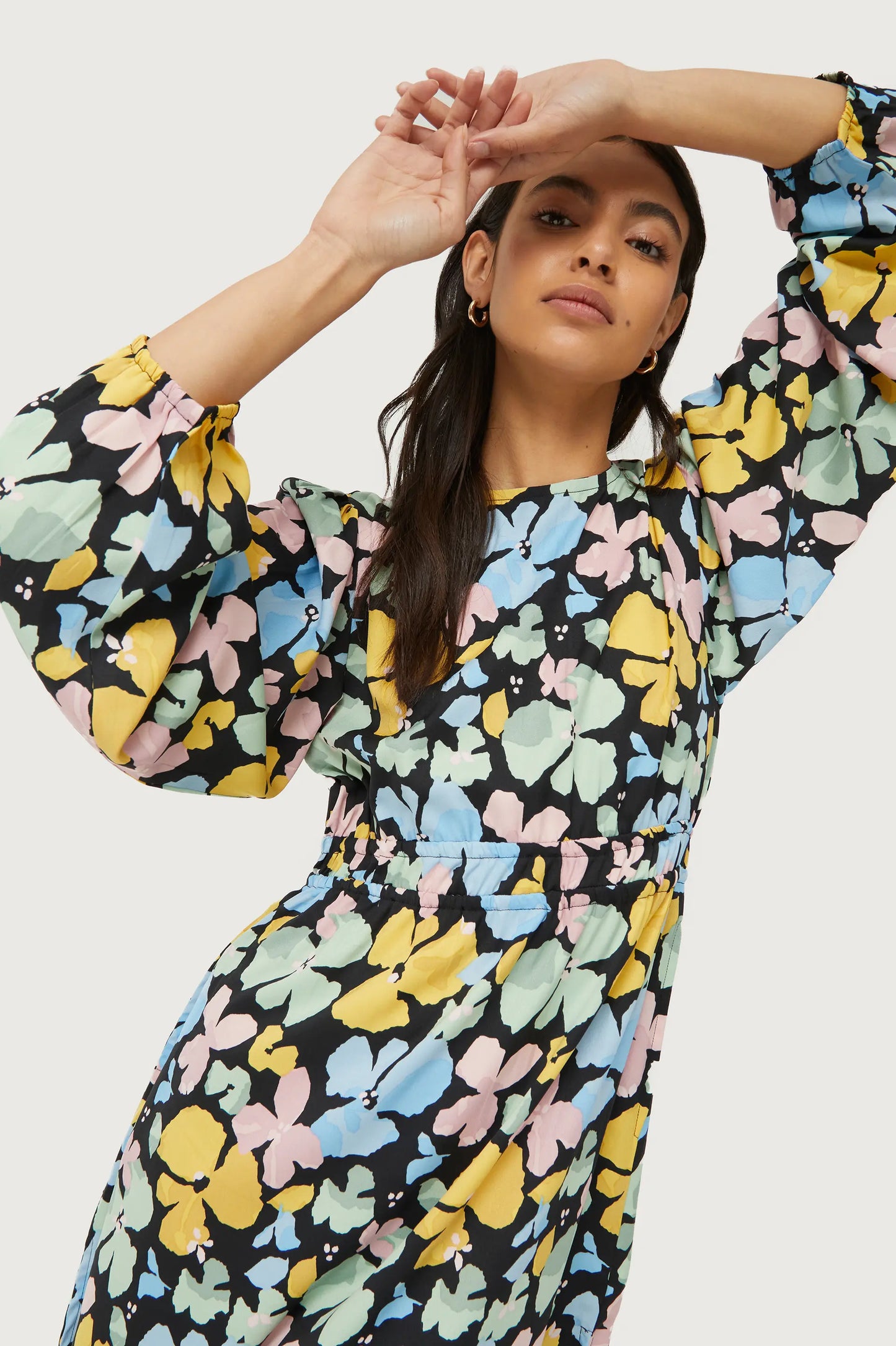 Jacinto floral print midi dress