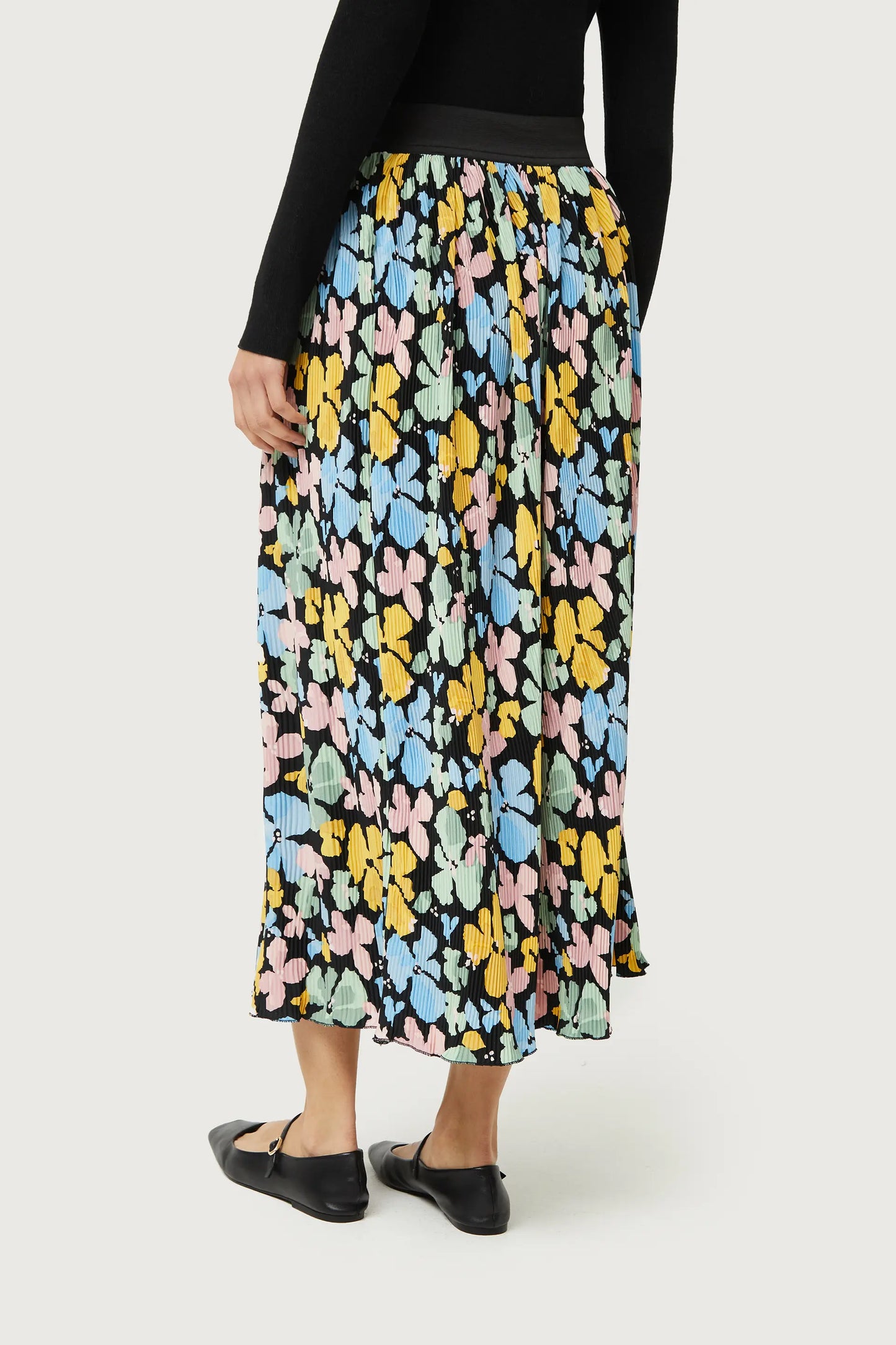 Jacinto floral print long skirt