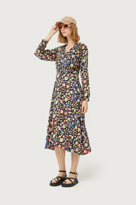 Small floral print long dress