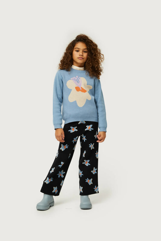 Girl's Calatea flower print sweater