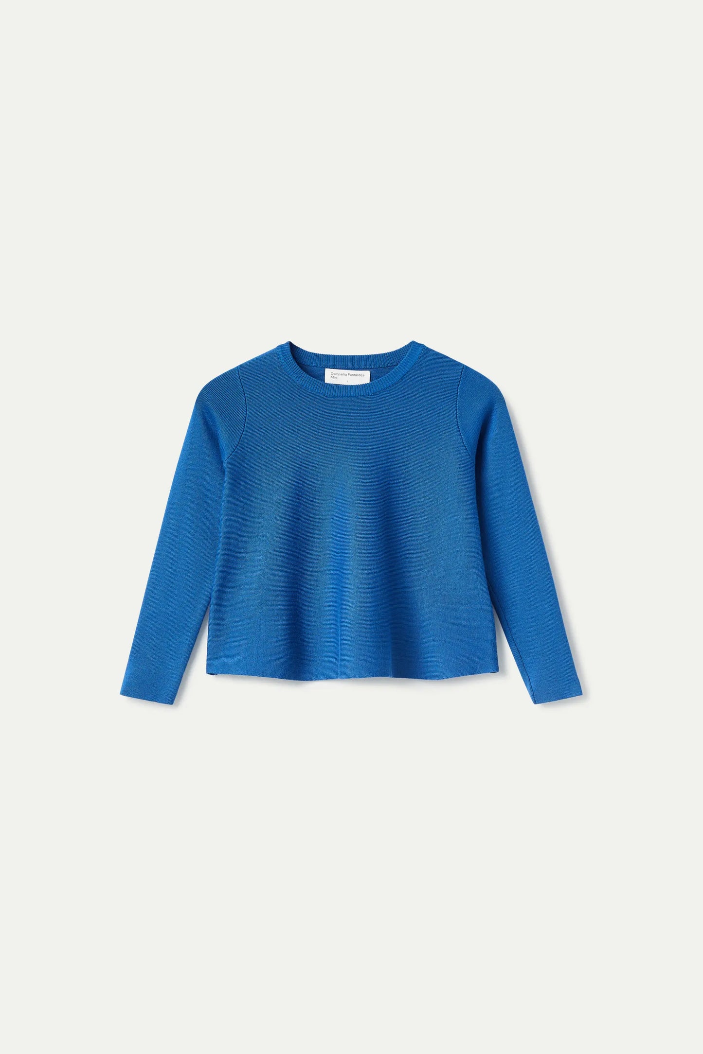 Maglia svasata blu da bambina