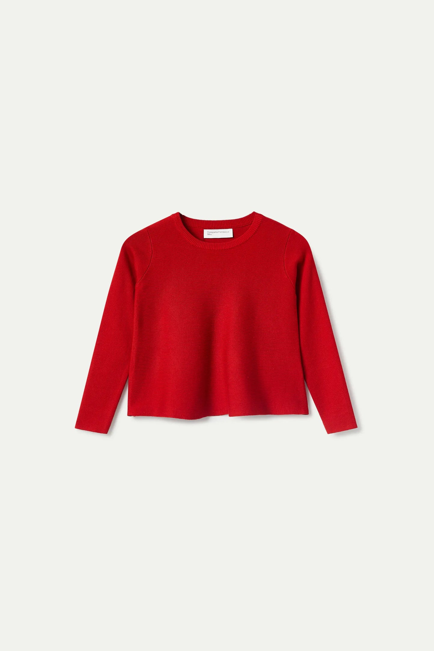 Girl's red flared sweater