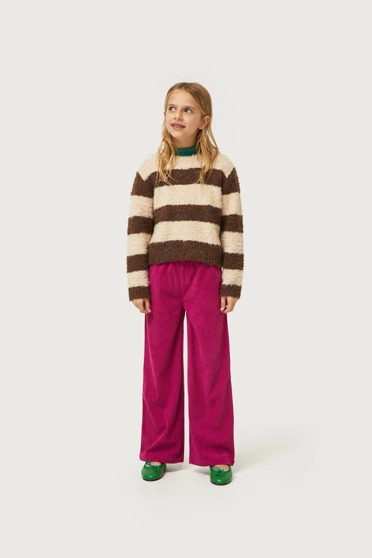 Pantalón de niña de pana fucsia