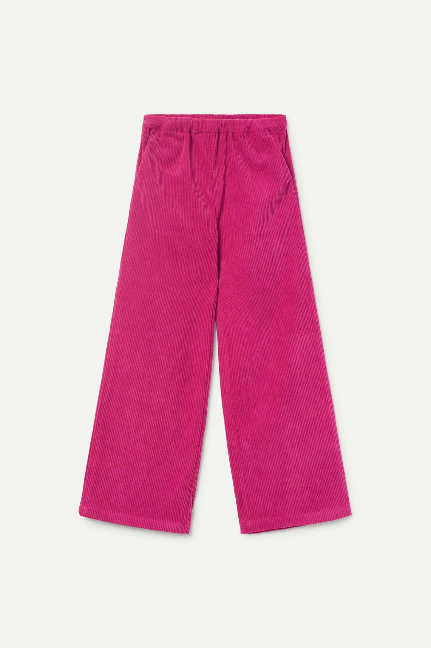 Girl's fuchsia corduroy pants