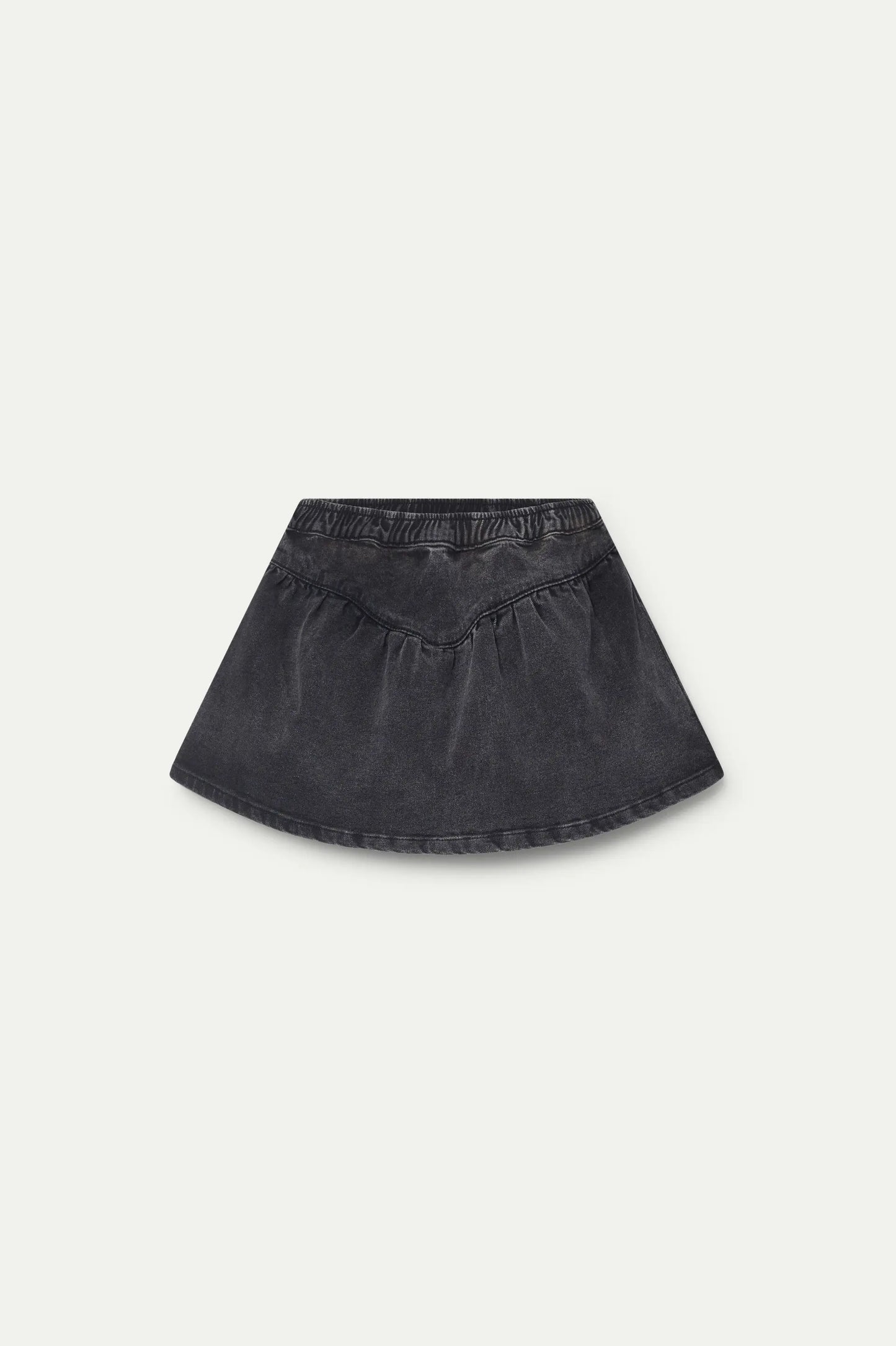 Black Denim Girl's Short Skirt