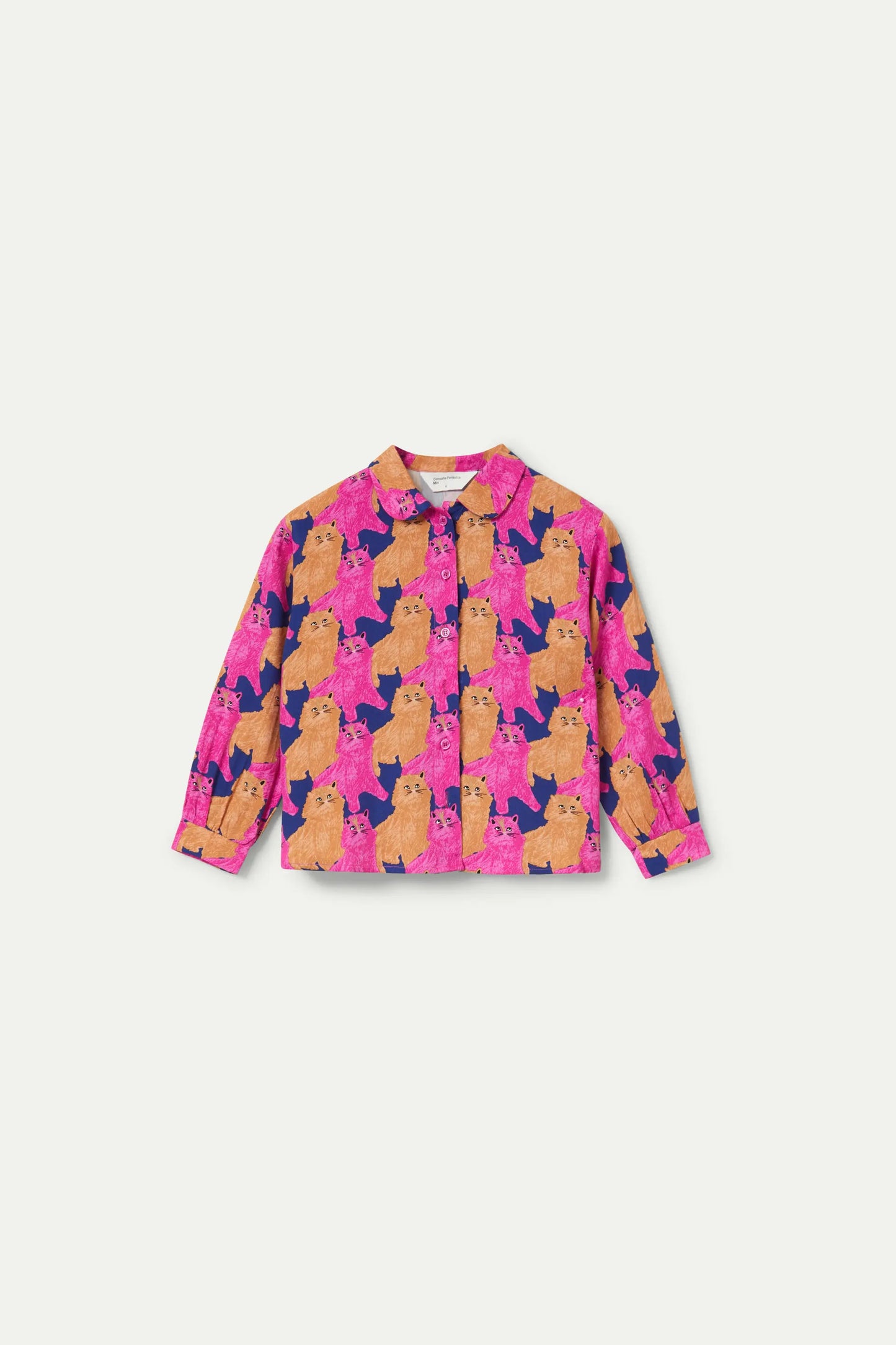 Girl's shirt with cat print