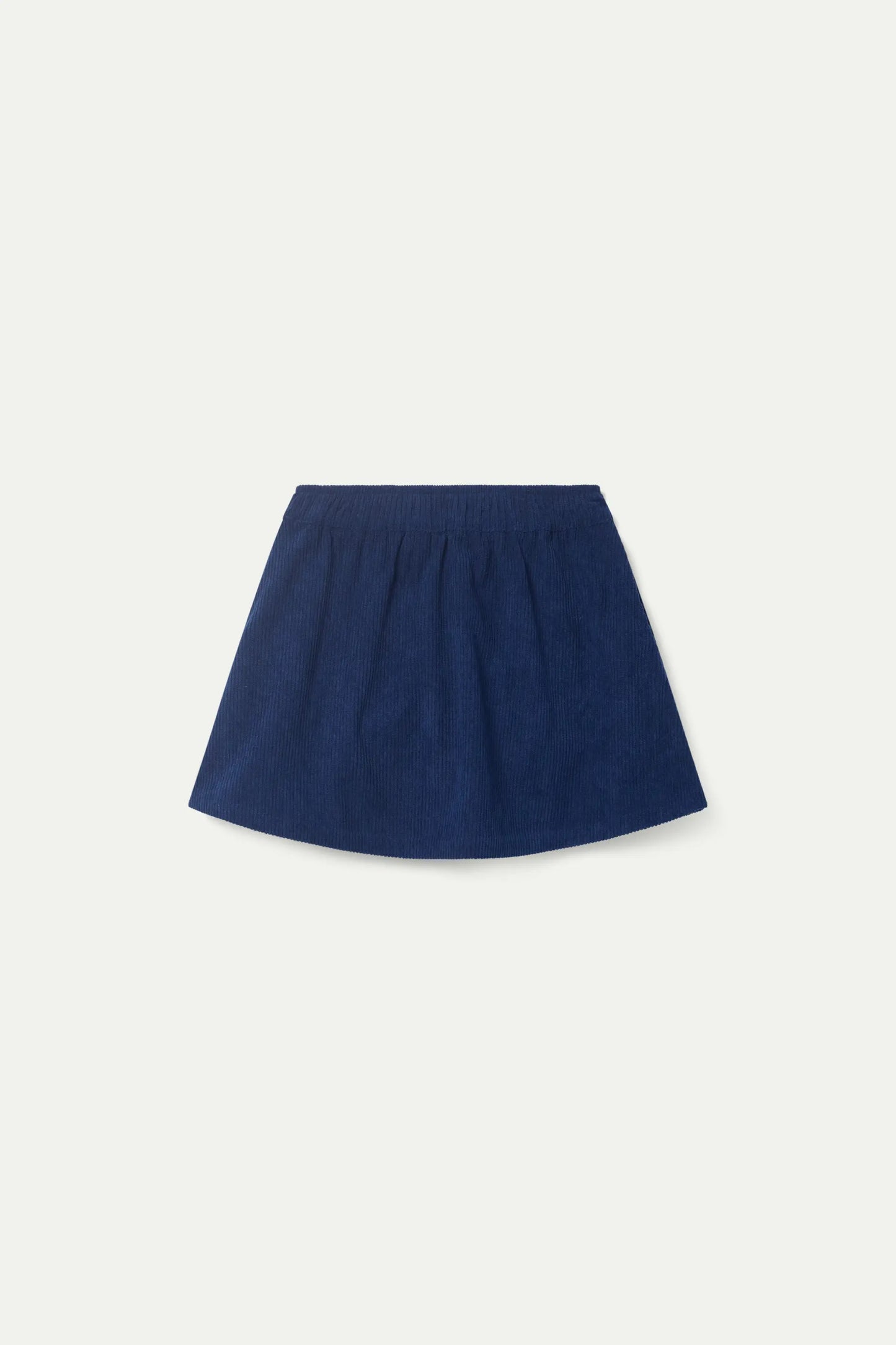 Navy blue corduroy girl's short skirt