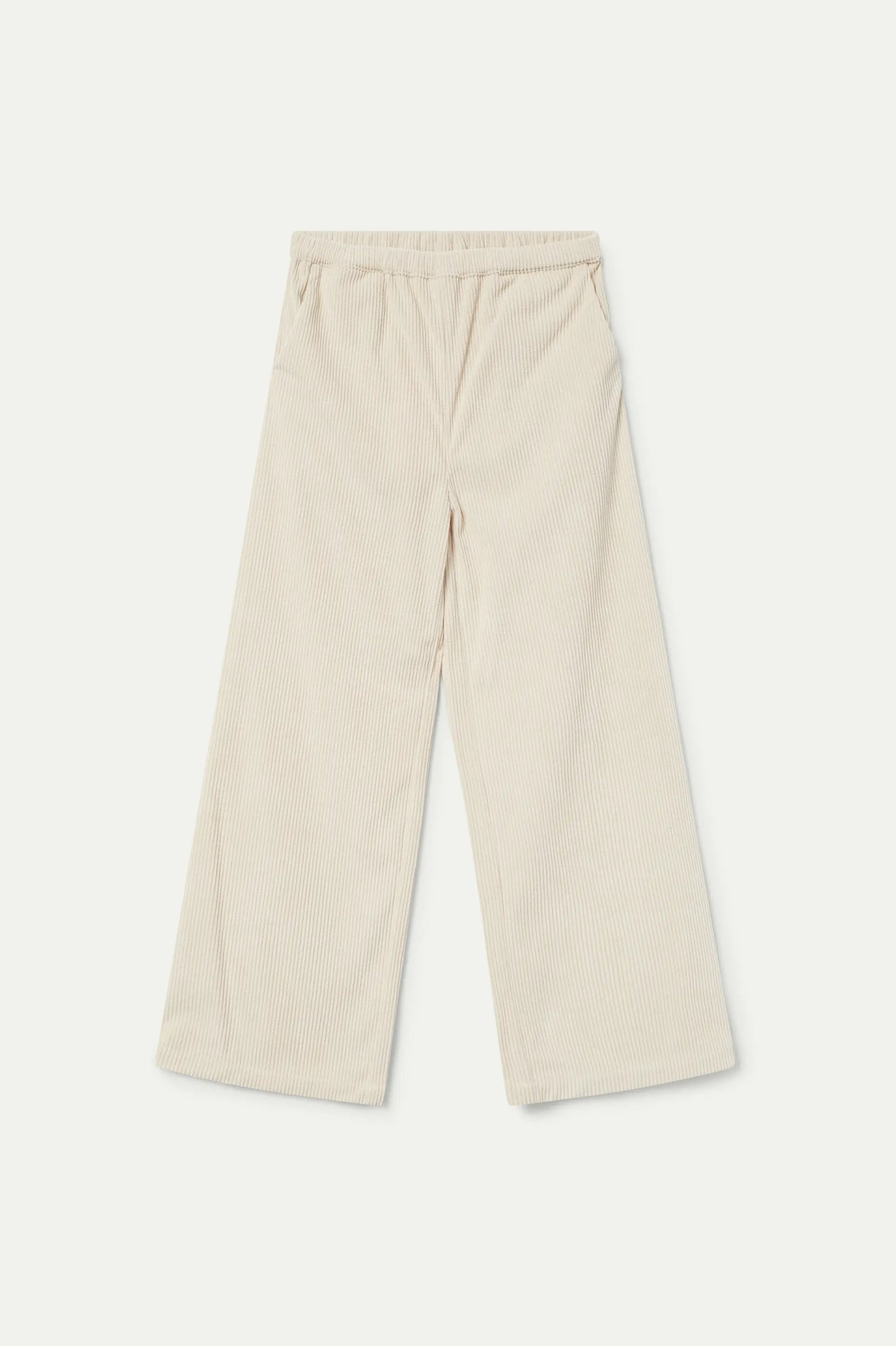 Girl's white corduroy pants