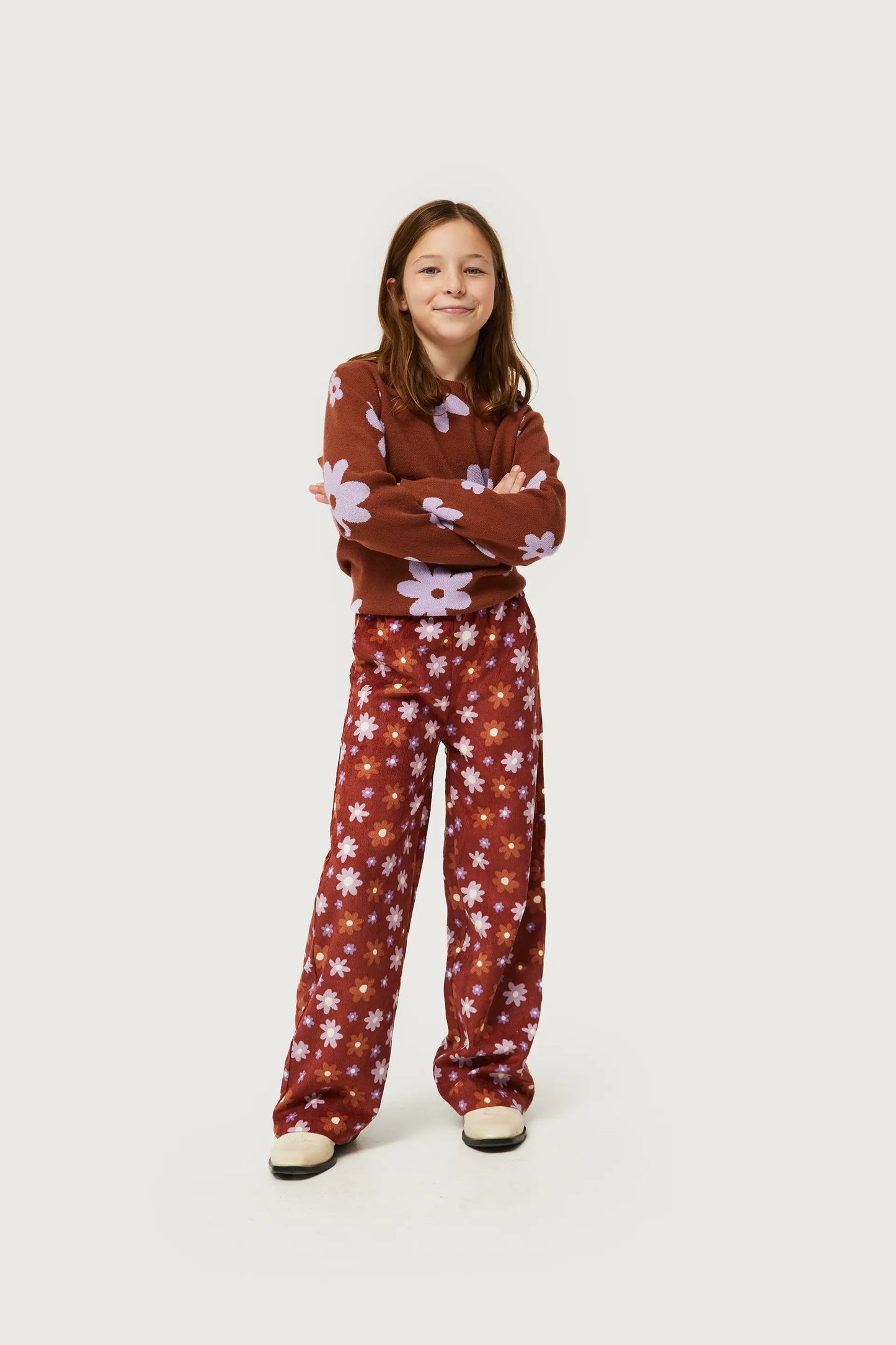 Montana floral print corduroy girls' pants