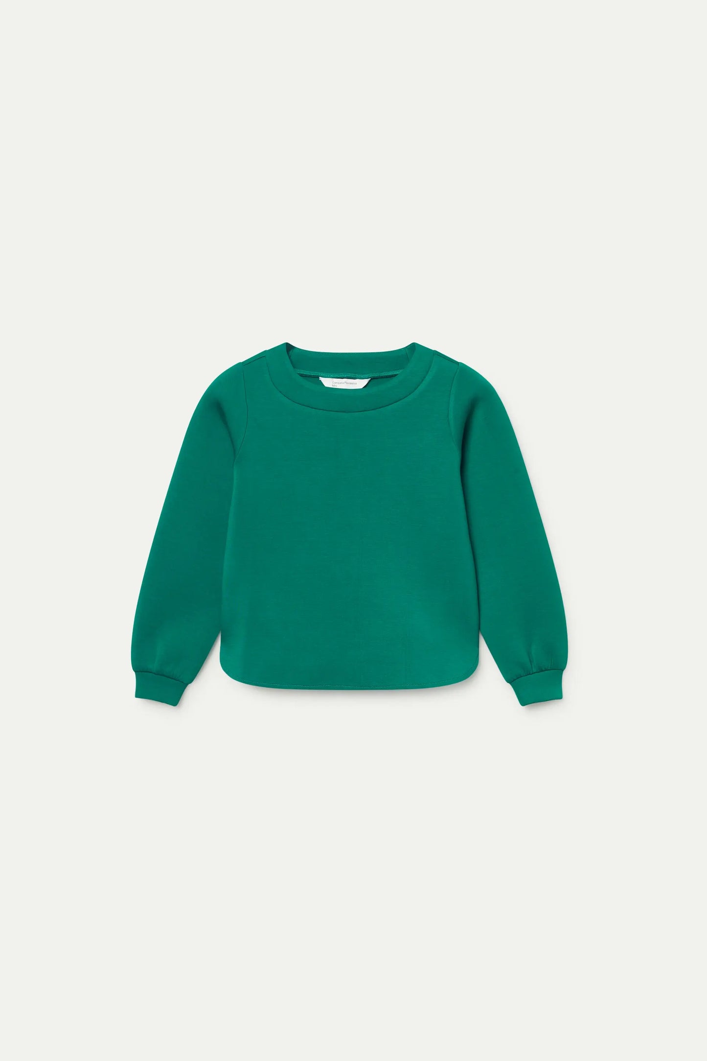 Green neoprene girl's sweatshirt