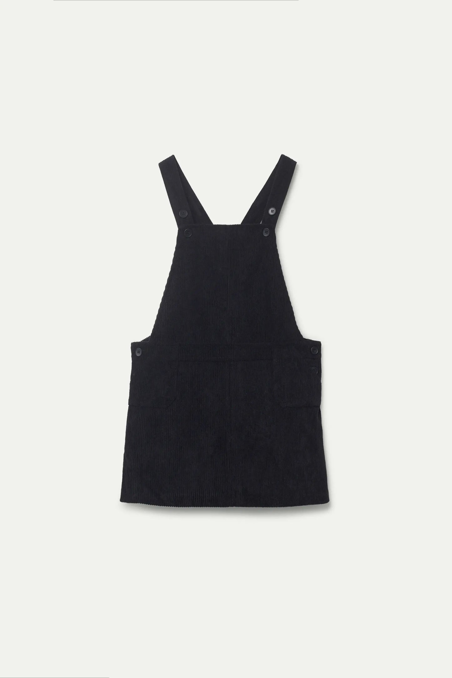 Black corduroy girl's pinafore