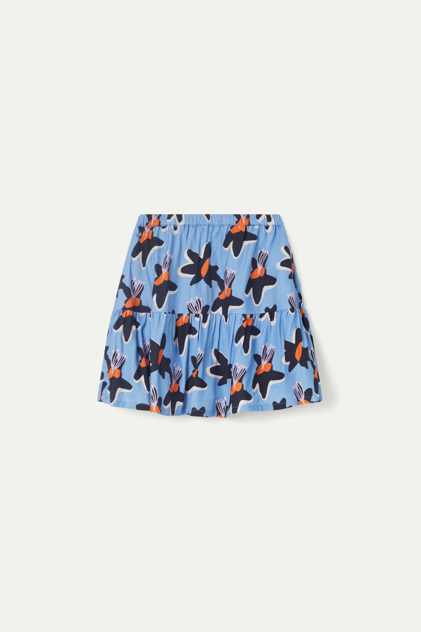 Girl's short skirt floral print Calatea blue