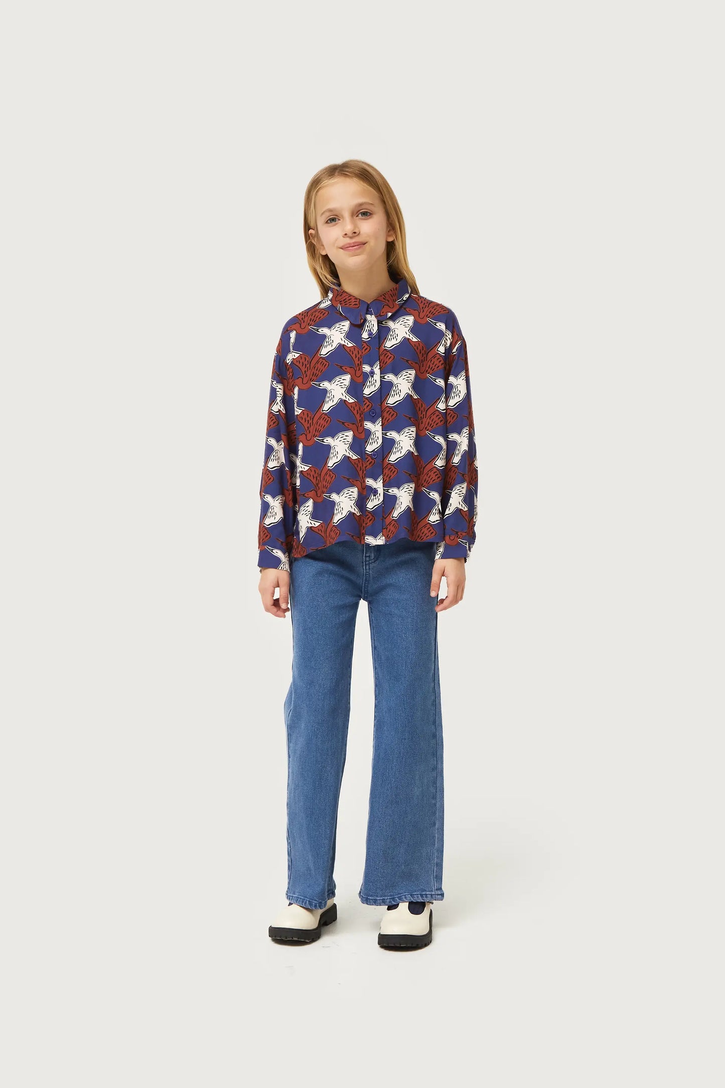 Girl's Heron animal print shirt