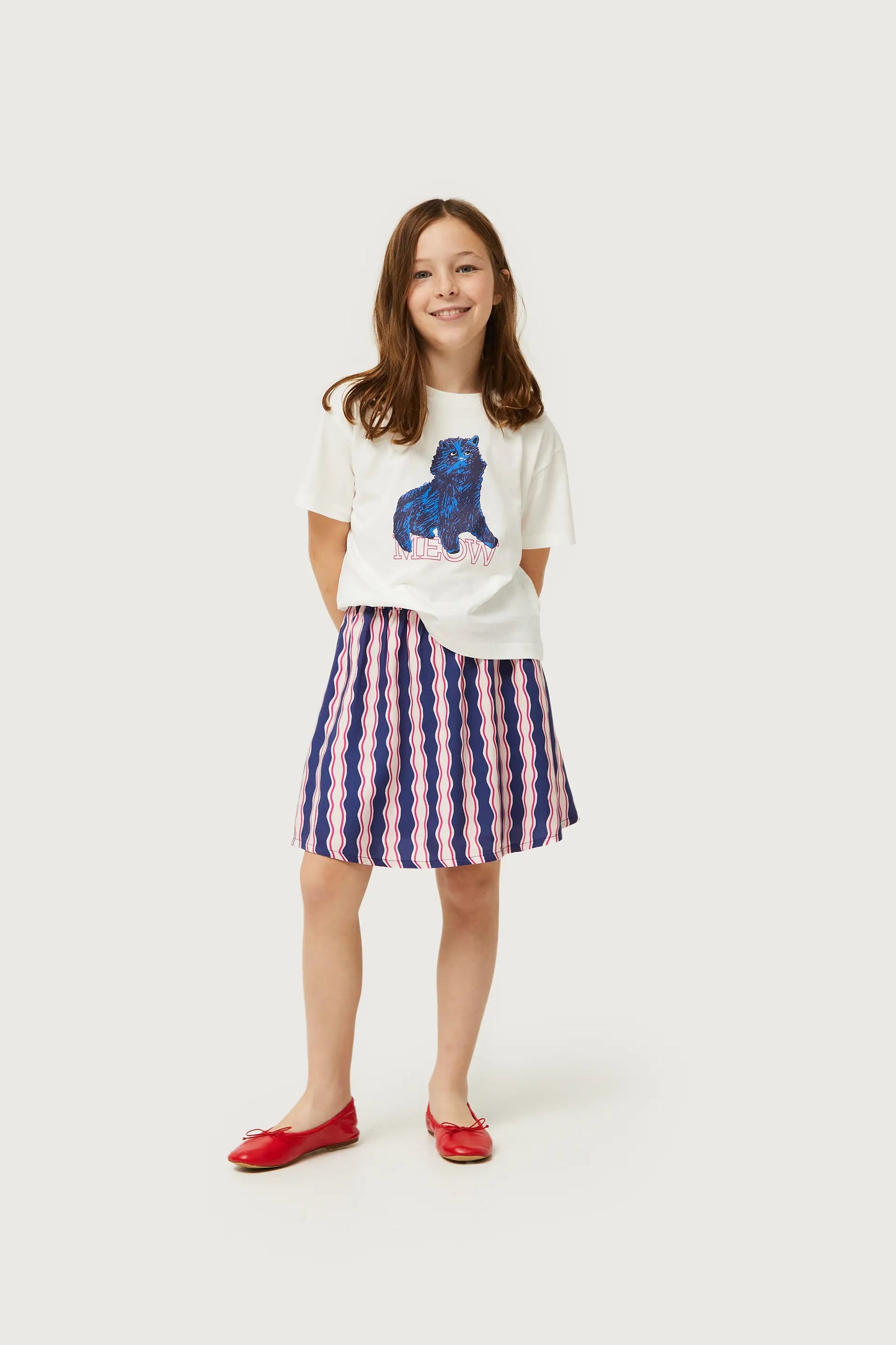 Girl's t-shirt with cat print