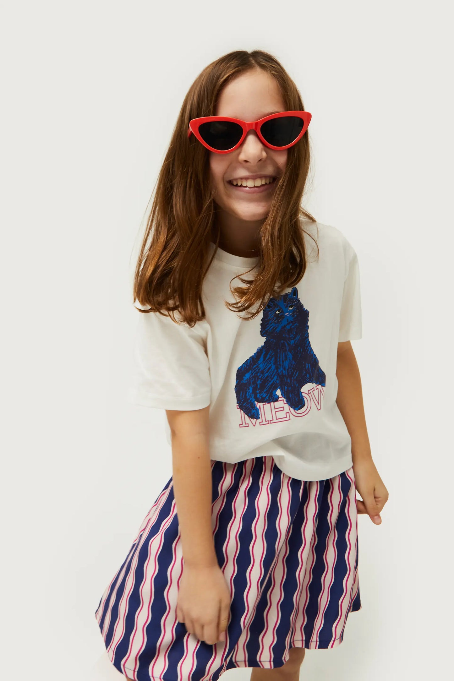 Girl's t-shirt with cat print