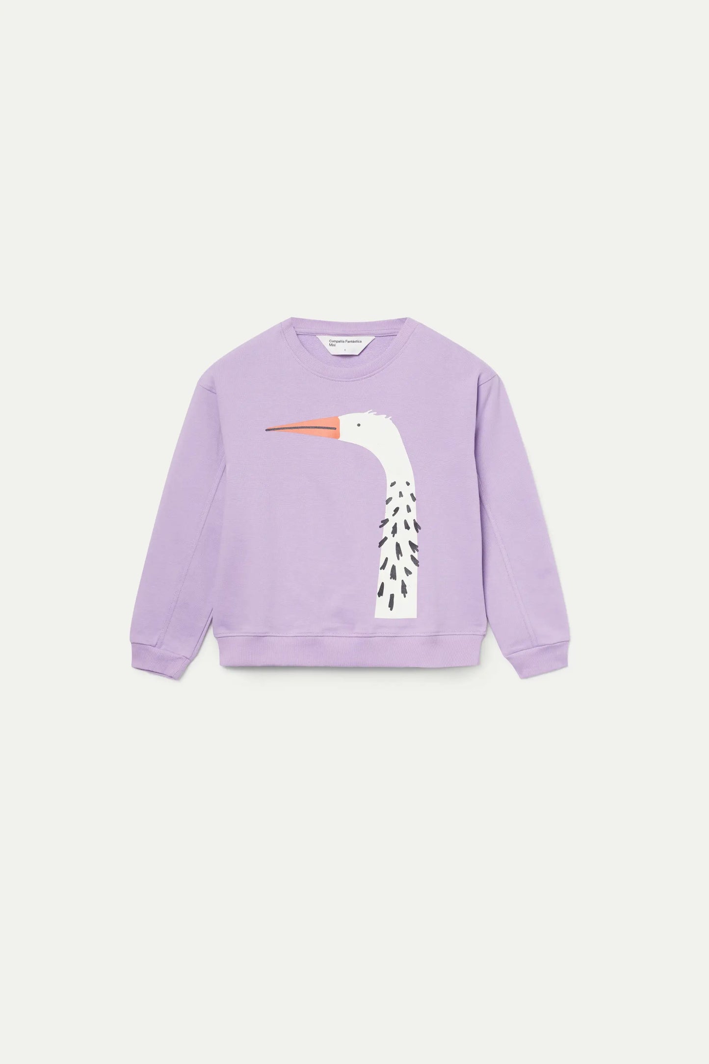 Girl's sweatshirt with heron print