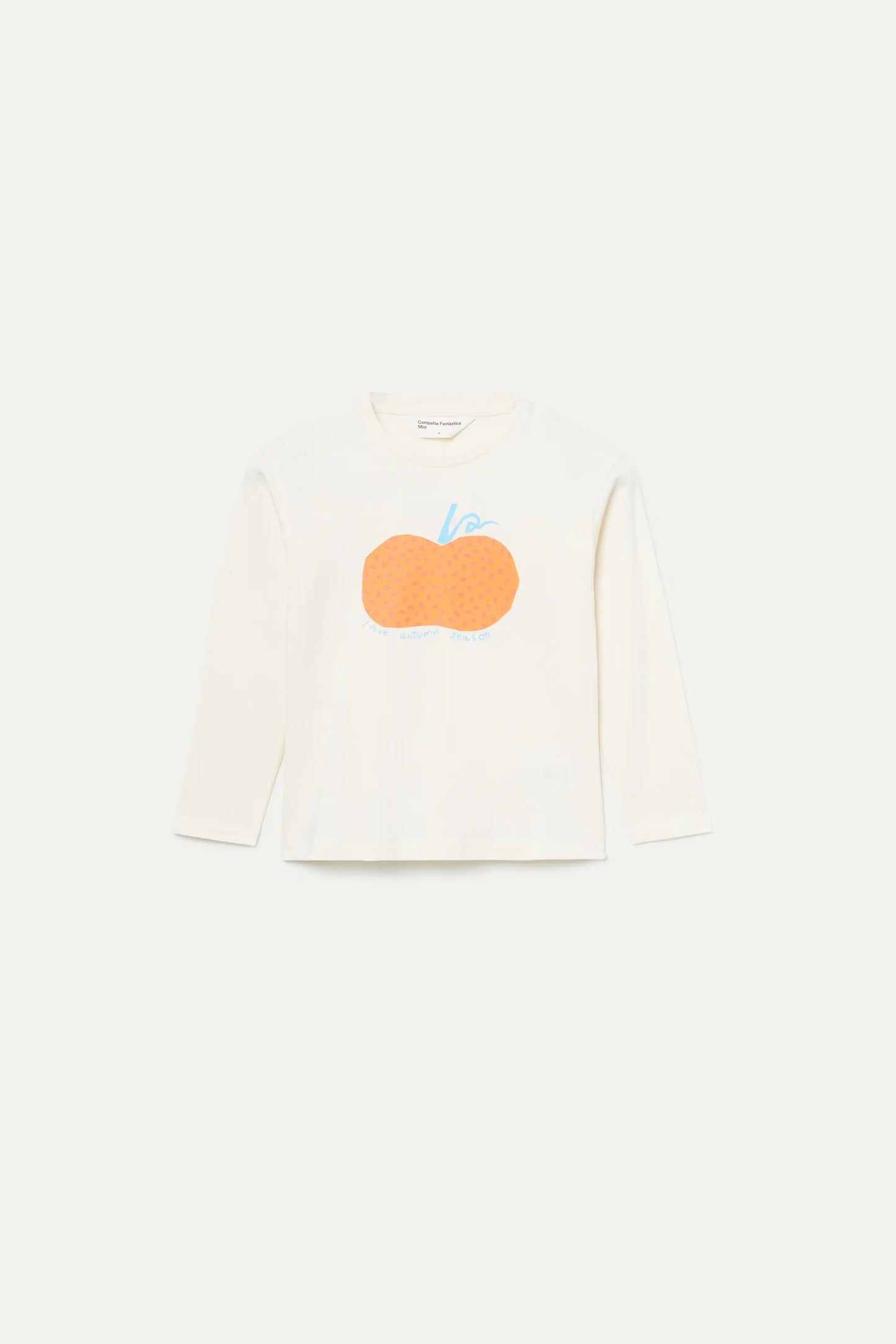 Girl's T-shirt with white pumpkin print