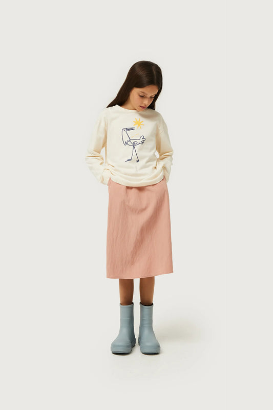 Camiseta de niña con print de garza