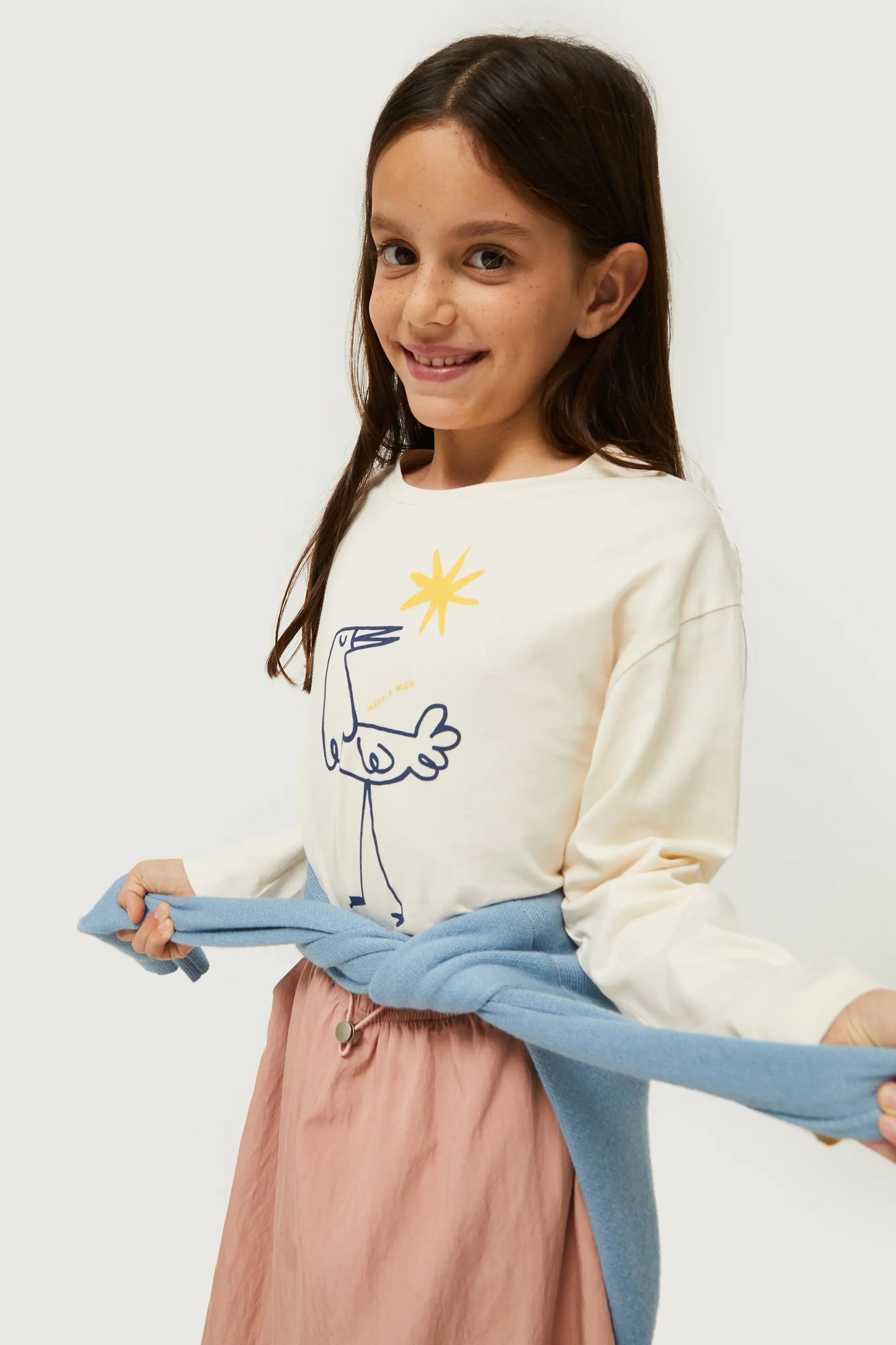 T-shirt da bambina con stampa aironi