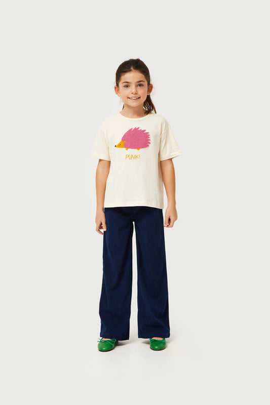 T-shirt da bambina con stampa riccio