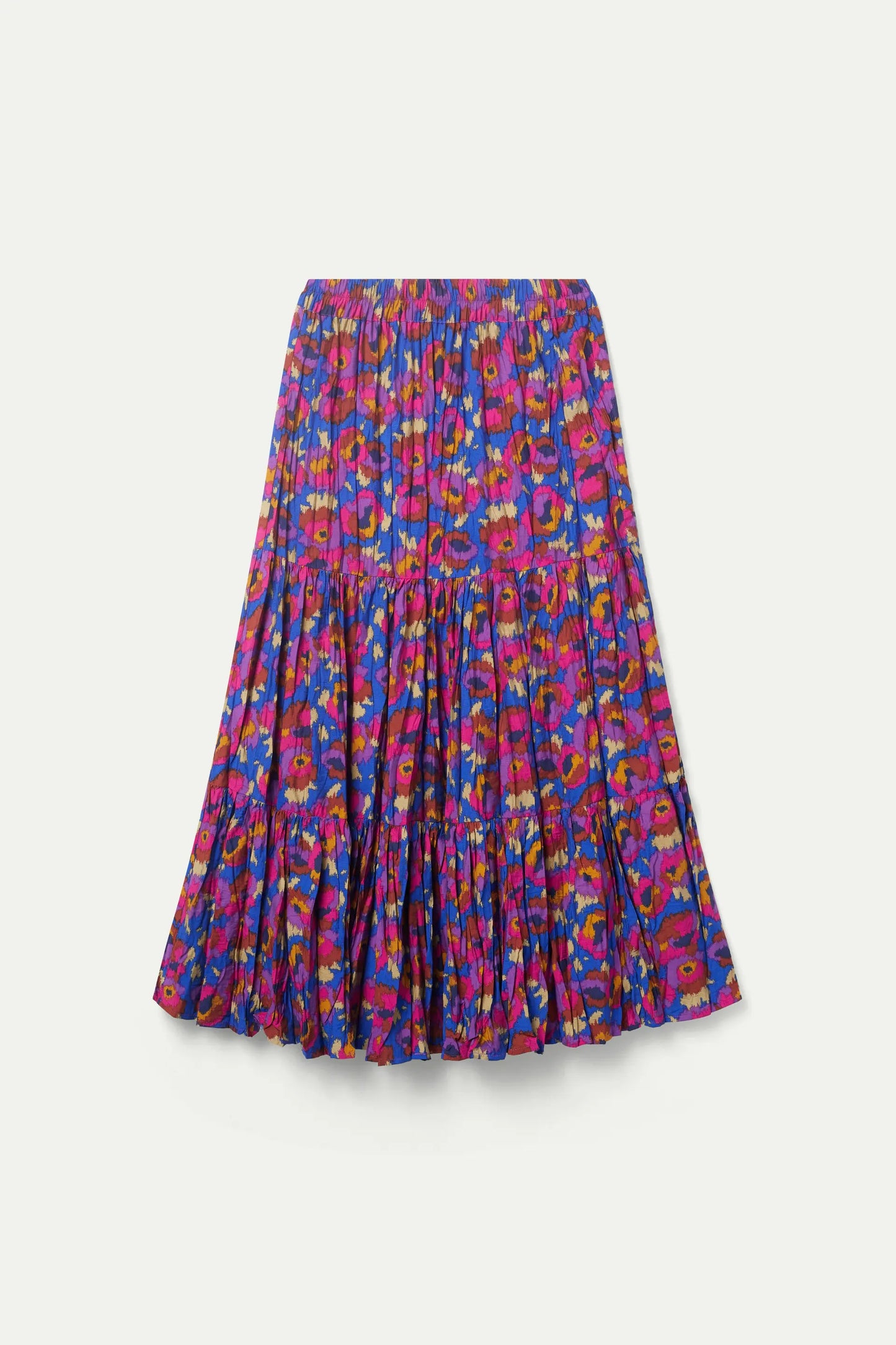 Dewberry Floral Print Midi Skirt