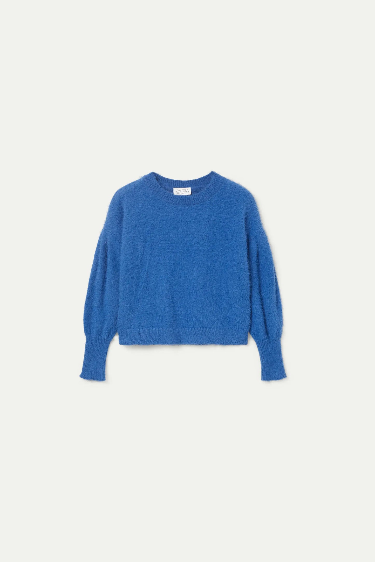 Blue Textured Knit Sweater