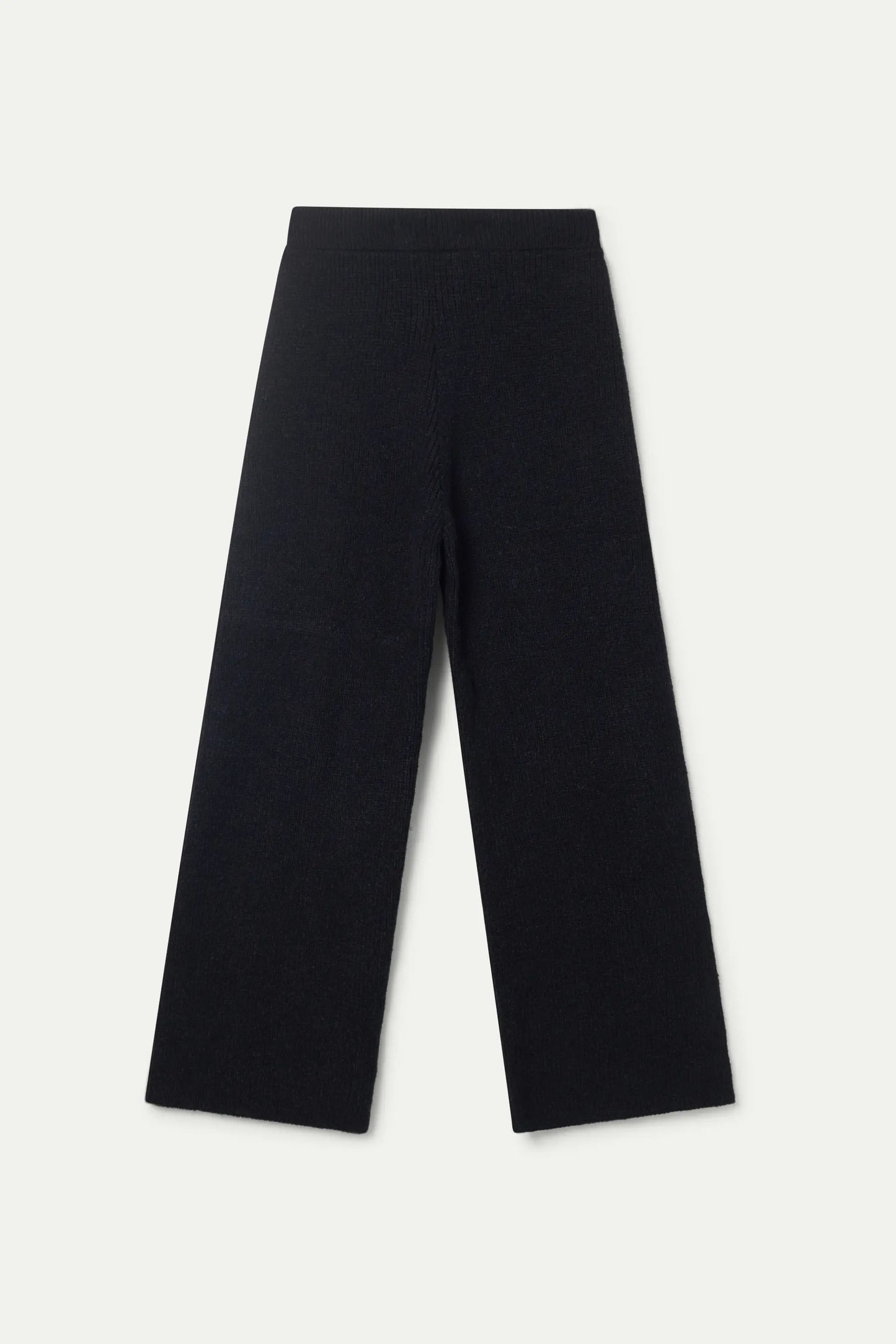 Wide black knit pants