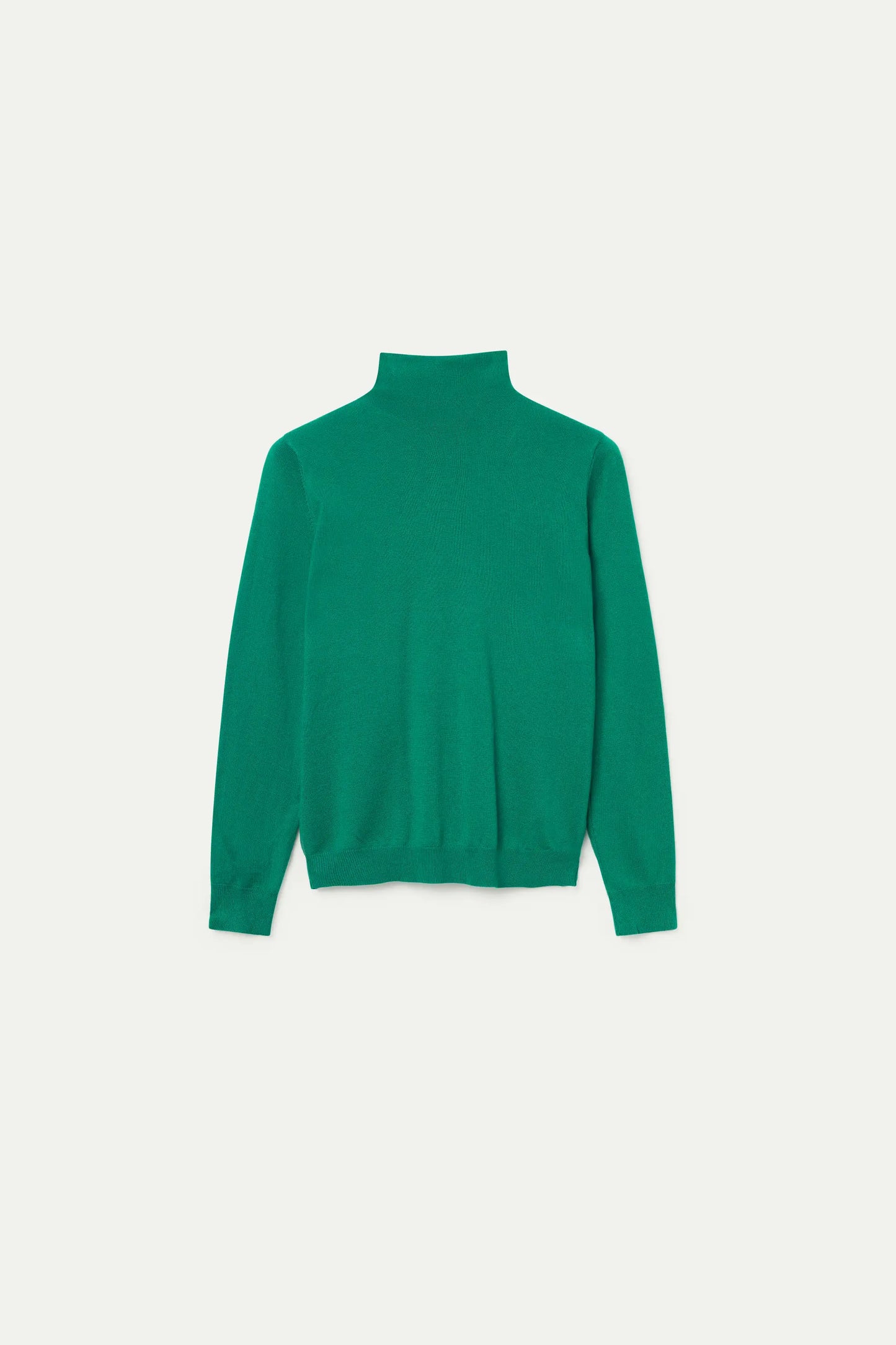 Green turtleneck sweater