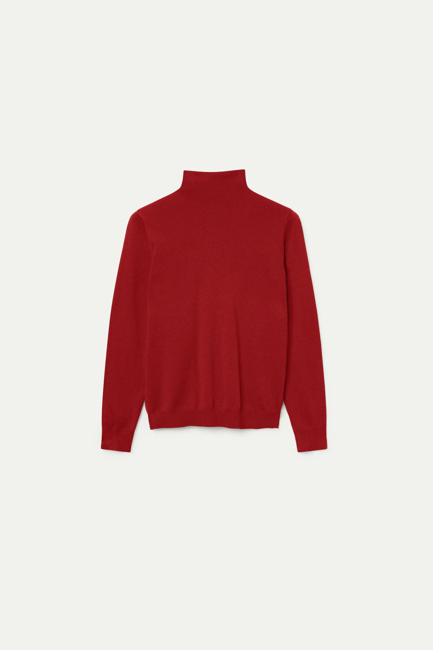 Red turtleneck sweater