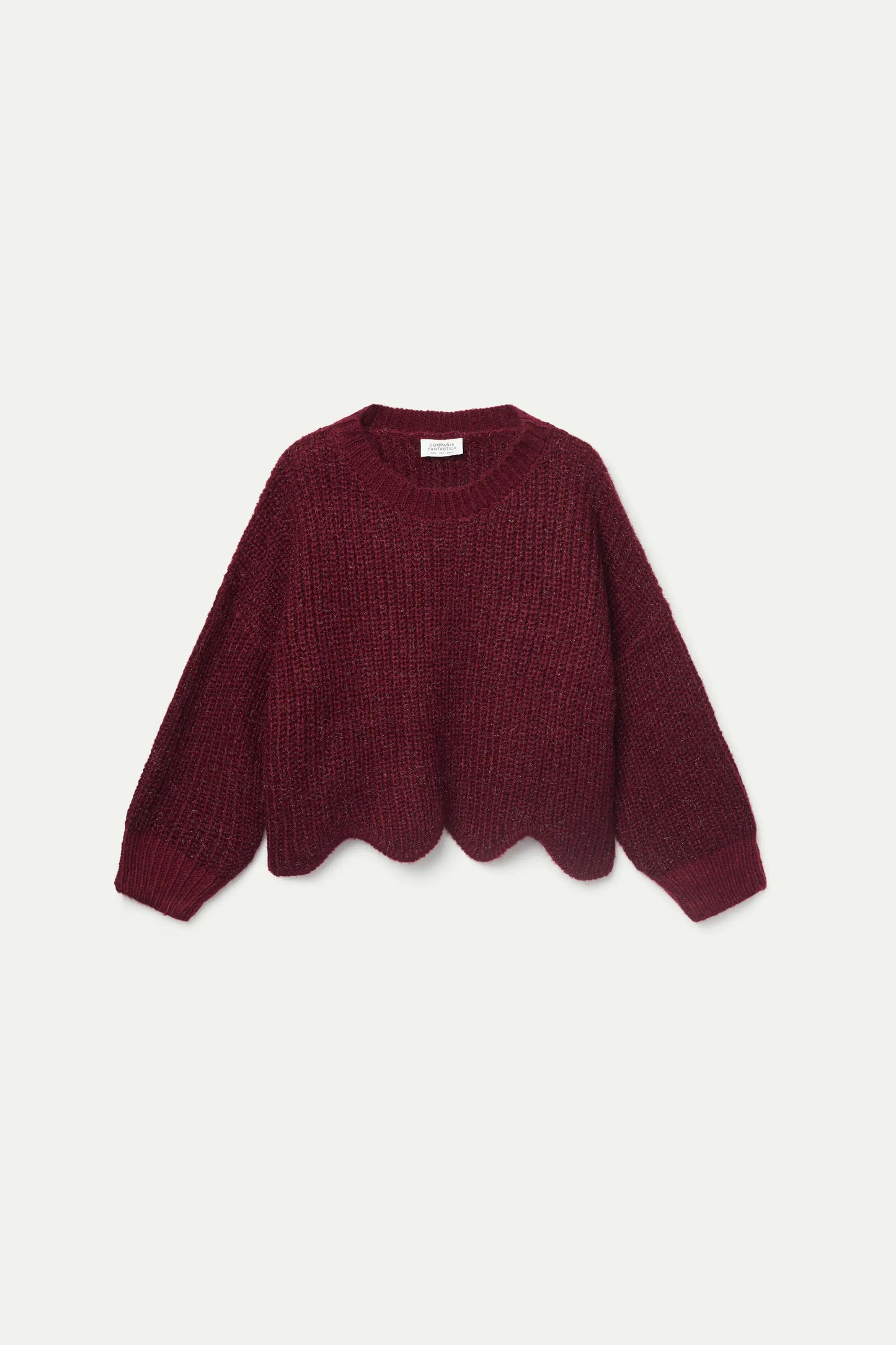 Brown hem detail sweater