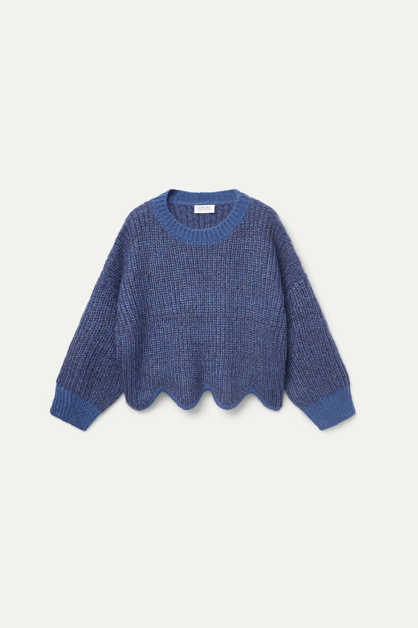 Blue hem detail sweater