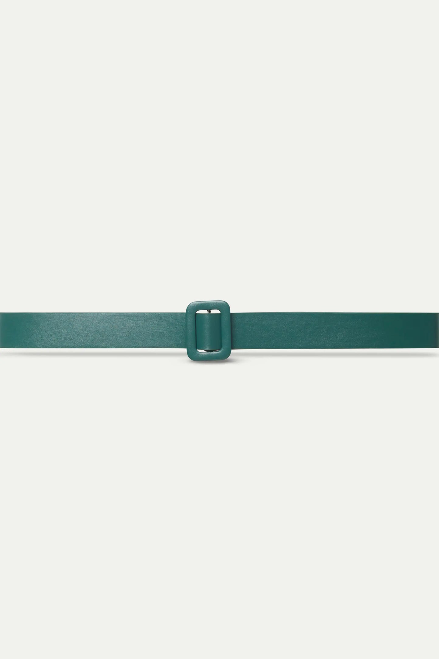 Green rectangular buckle belt