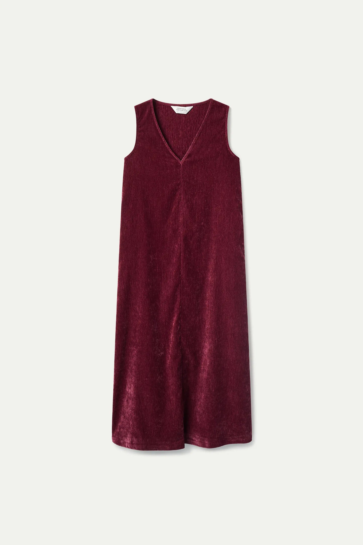 Long burgundy chenille dress