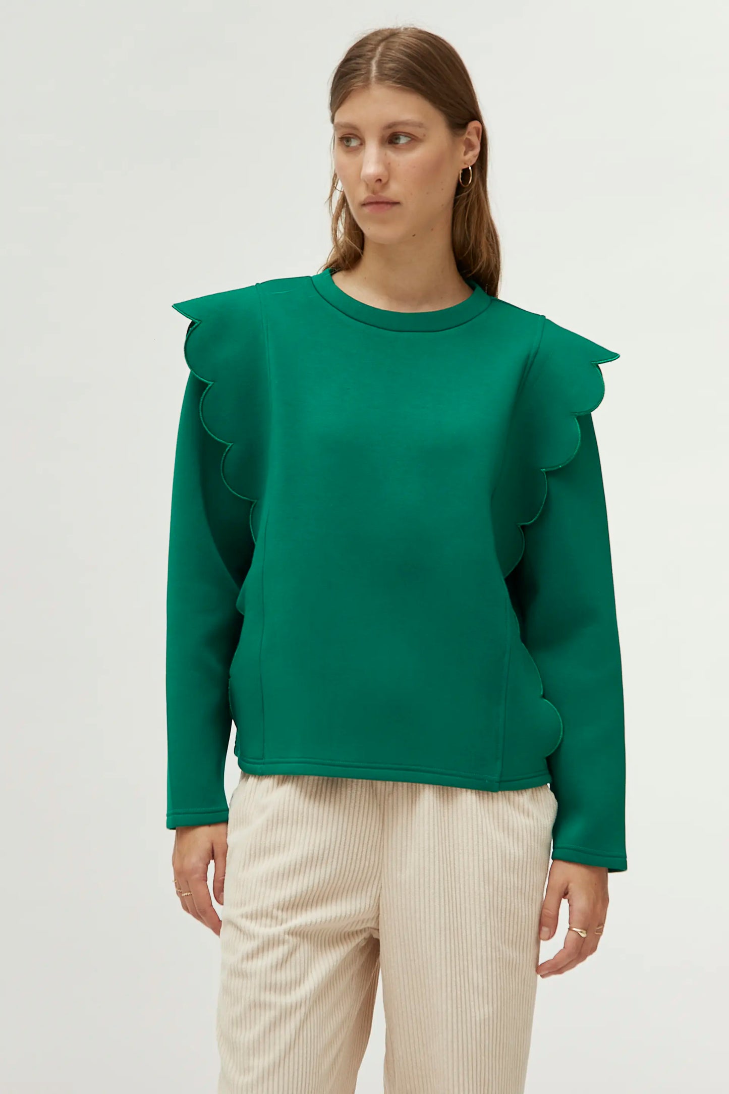 Green wave detail sweatshirt