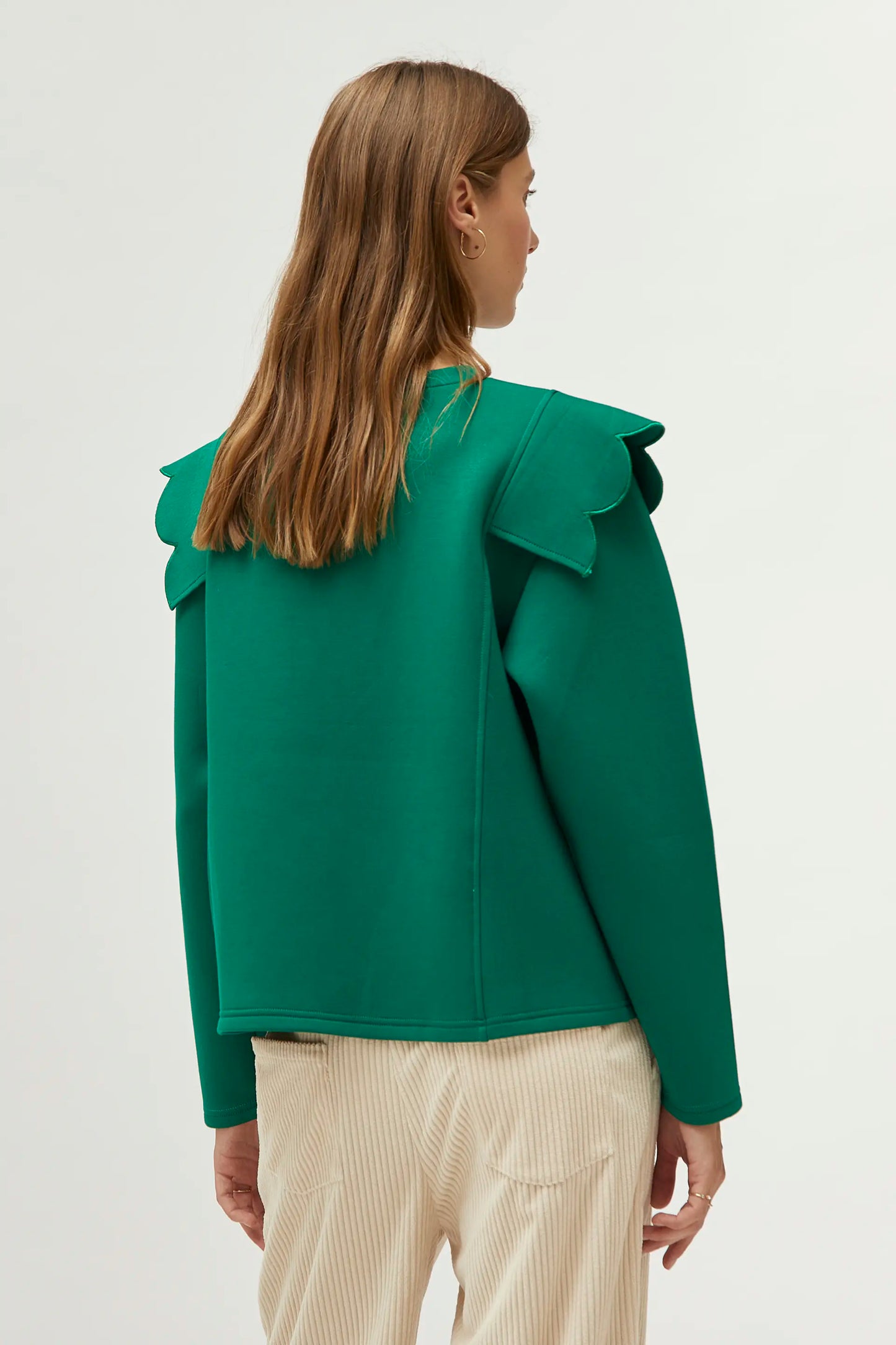 Green wave detail sweatshirt