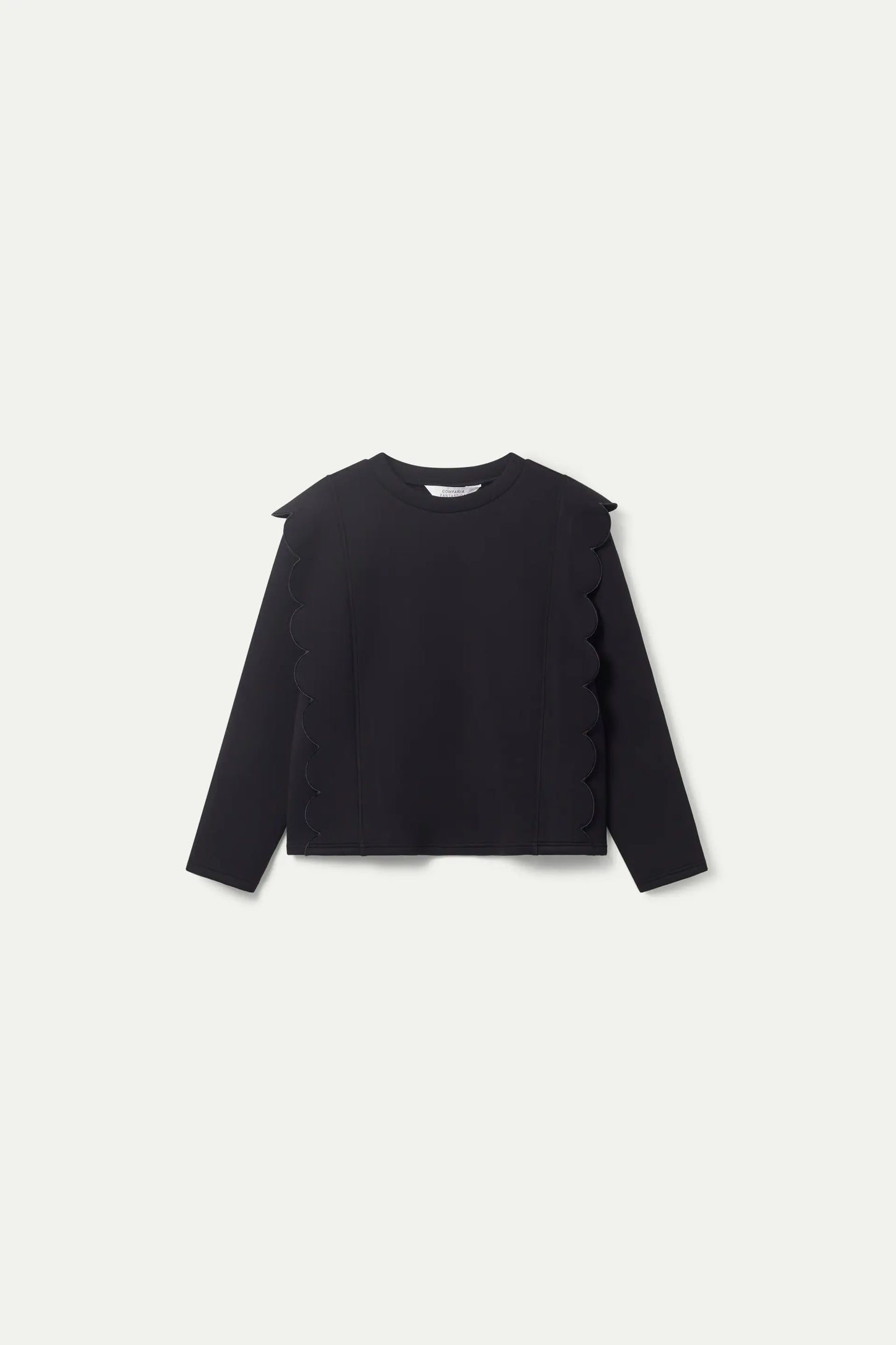 Black wave detail sweatshirt