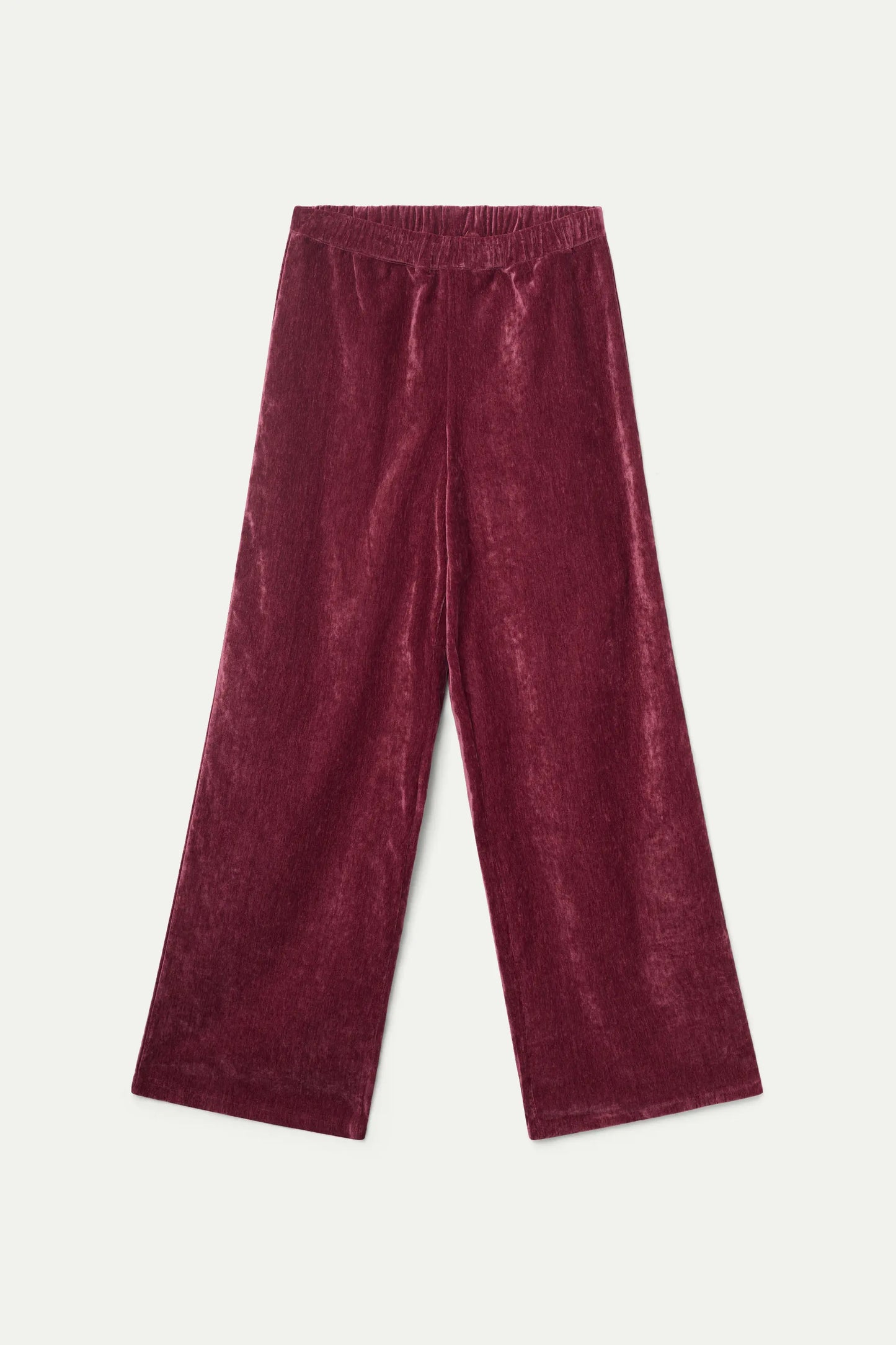 Burgundy chenille trousers