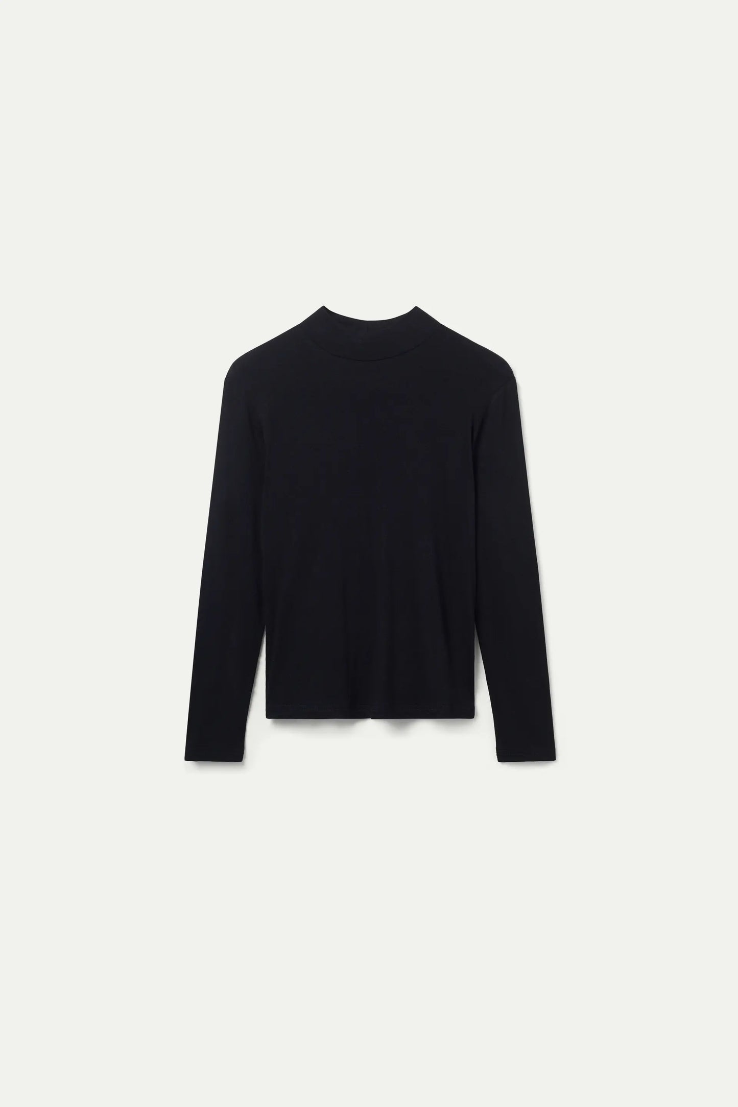 Black mock neck top