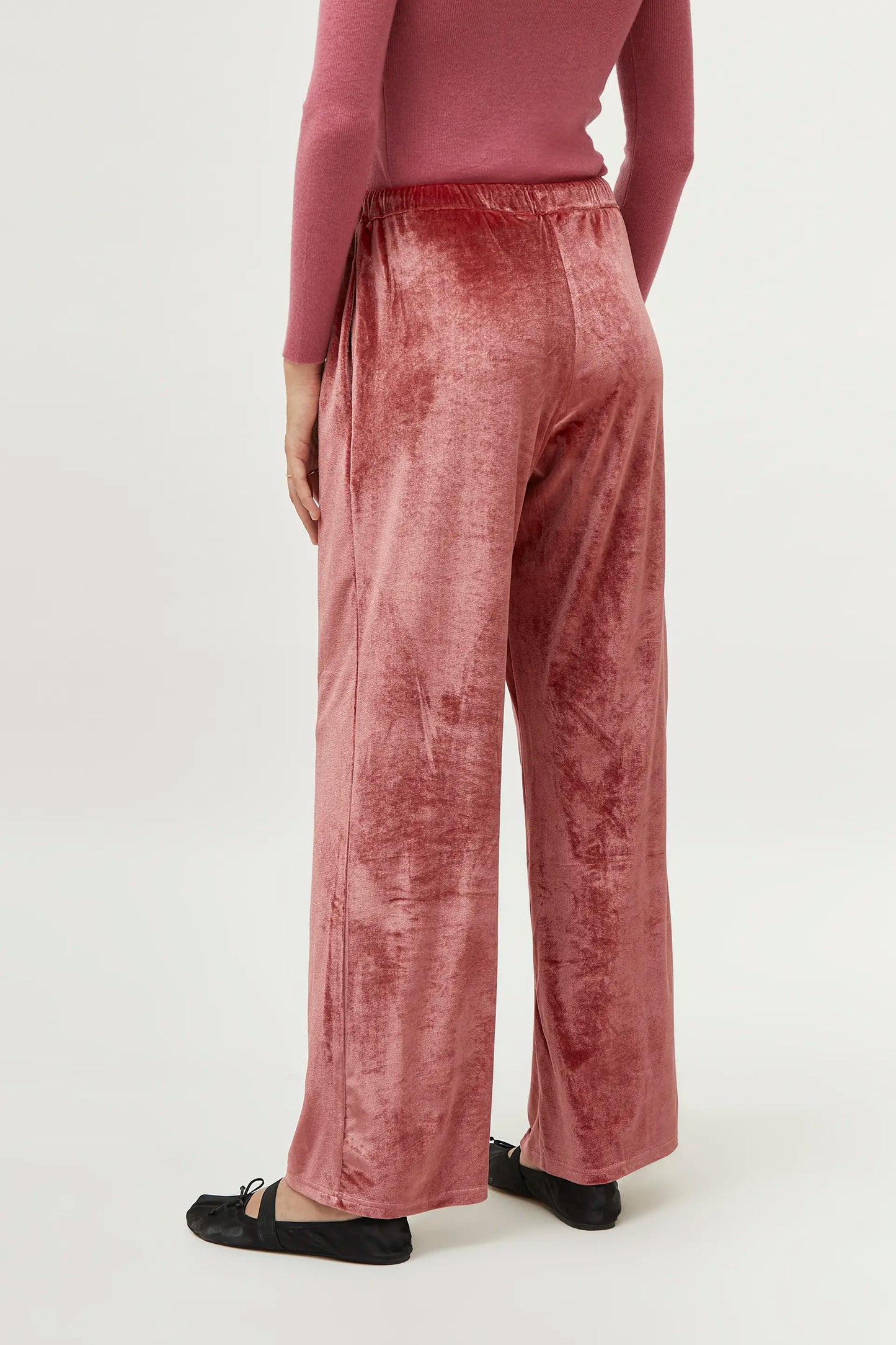 Pink velvet pants