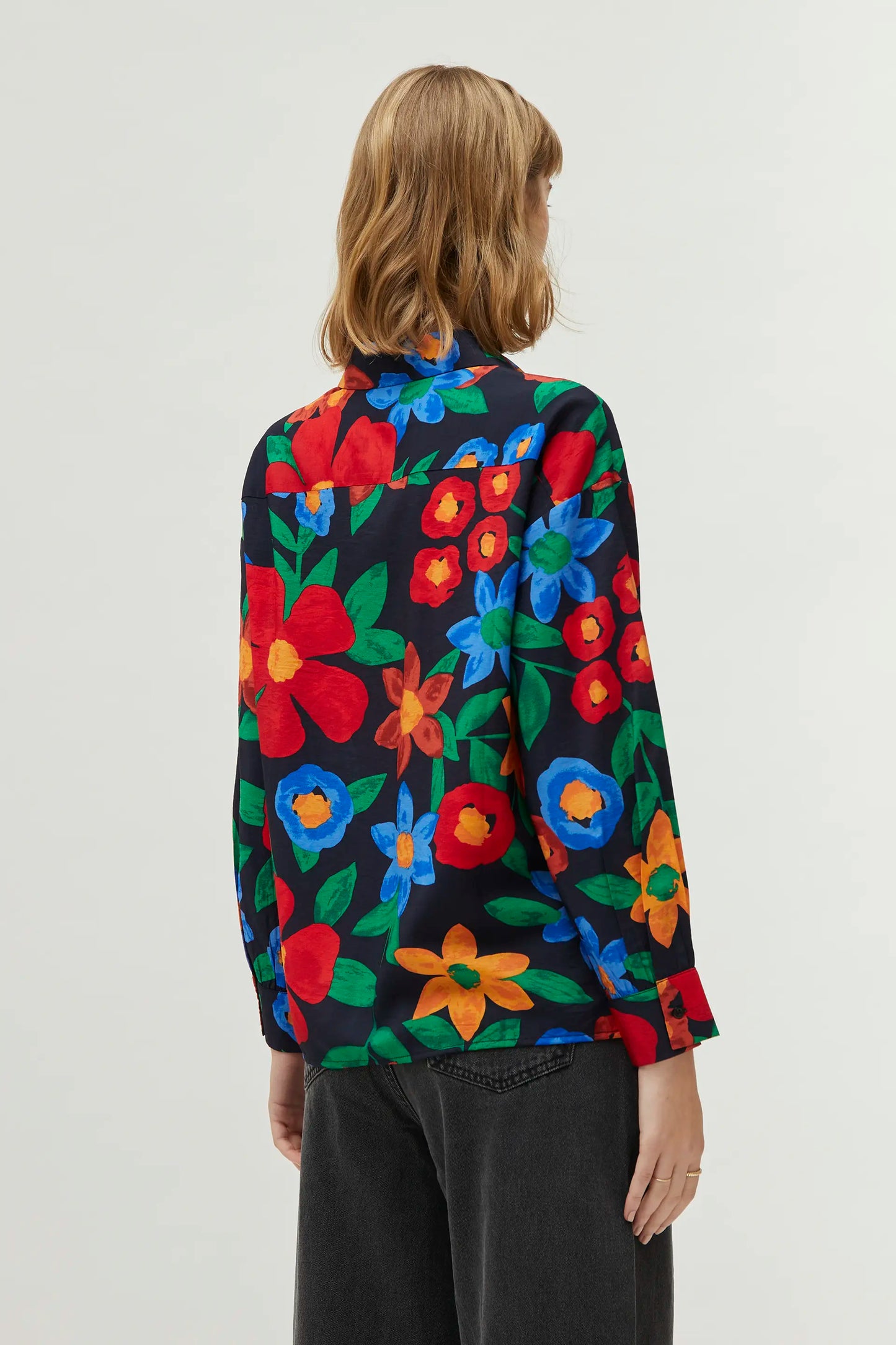 Multicolor floral print shirt