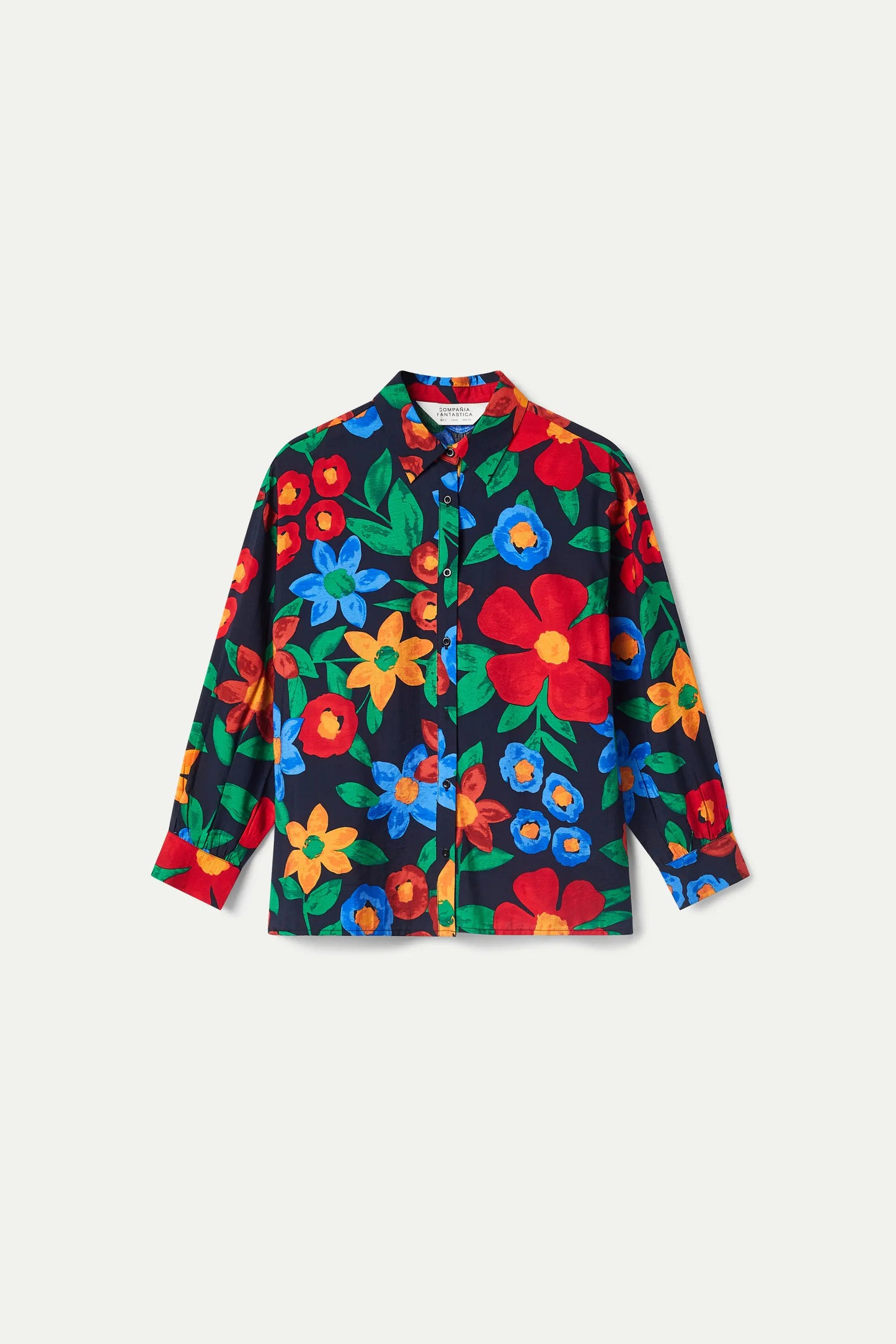 Multicolor floral print shirt