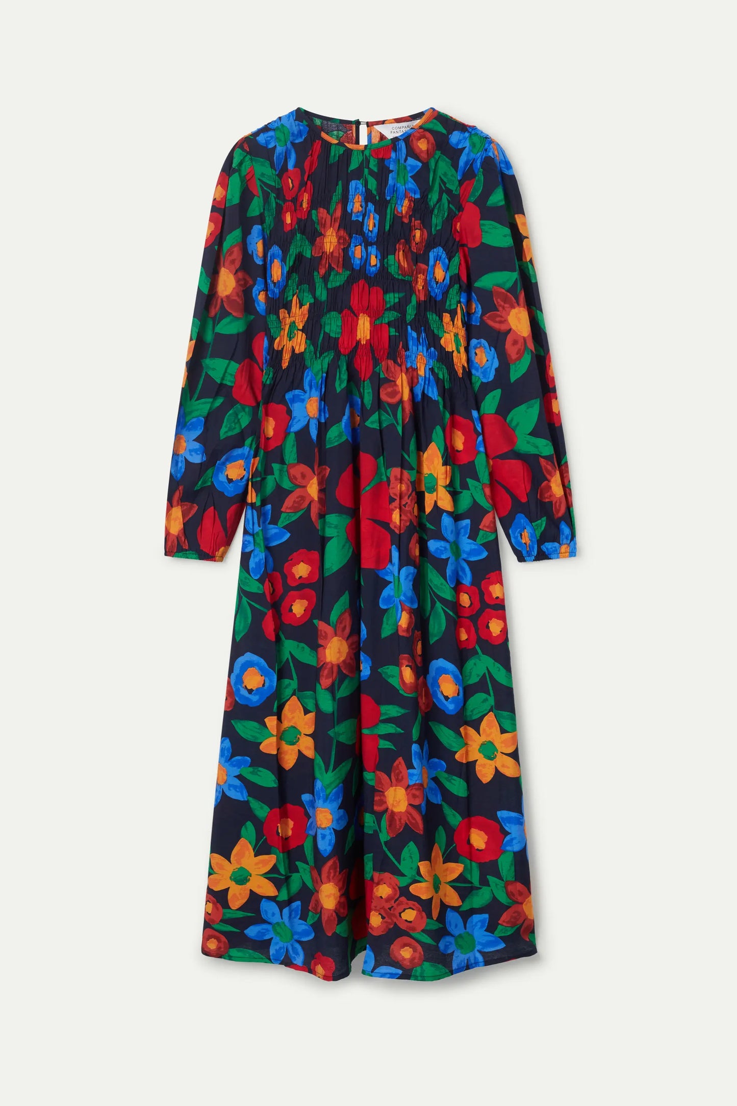 Multicolor floral print long dress