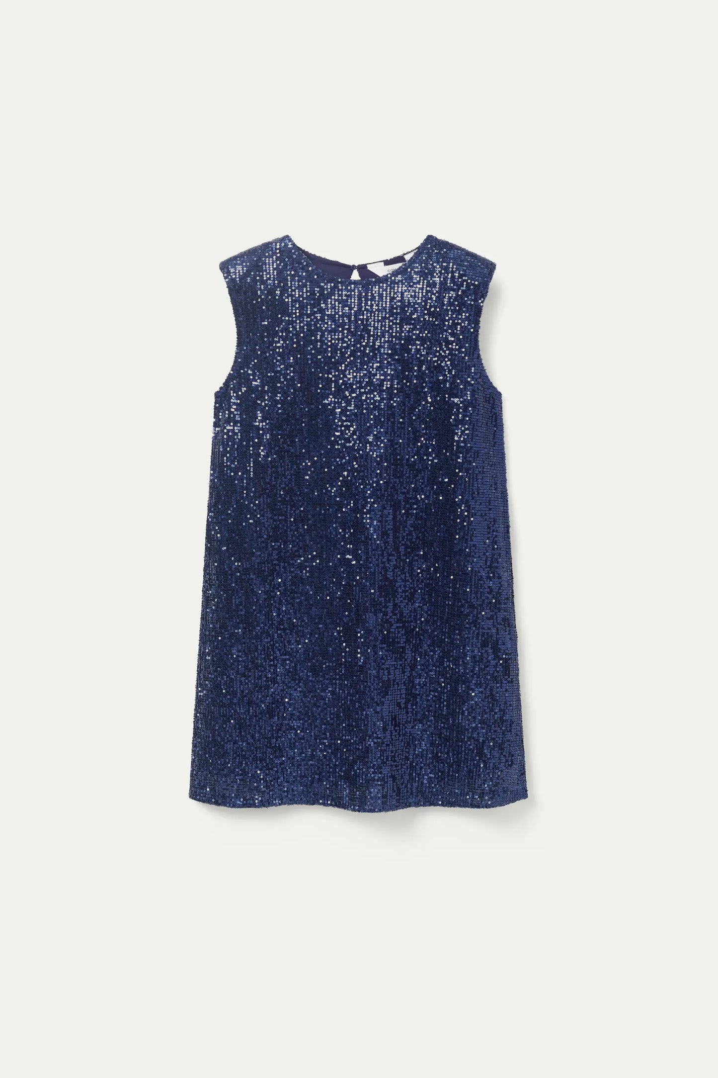 Short blue sequin dress