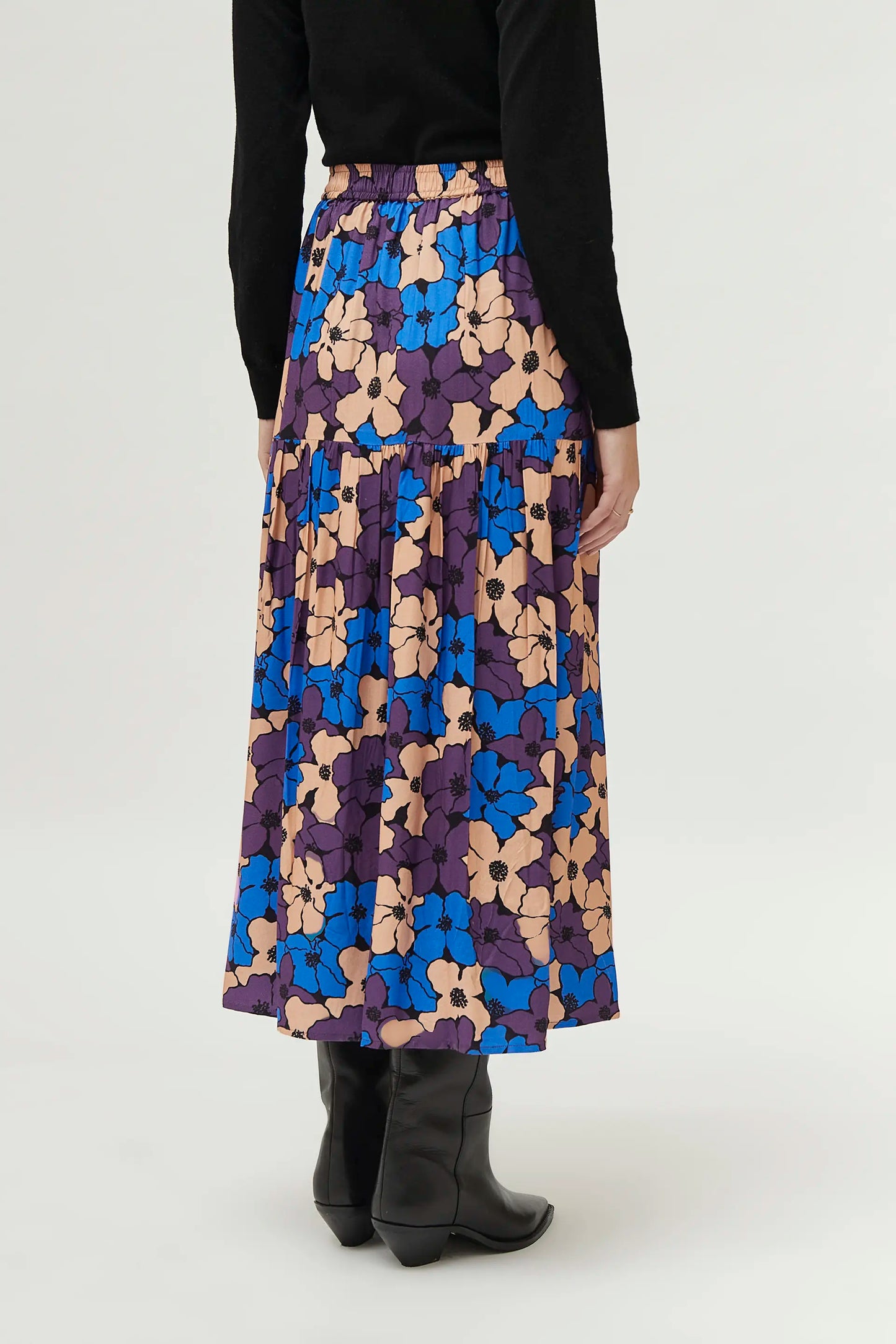 Camille floral print long skirt