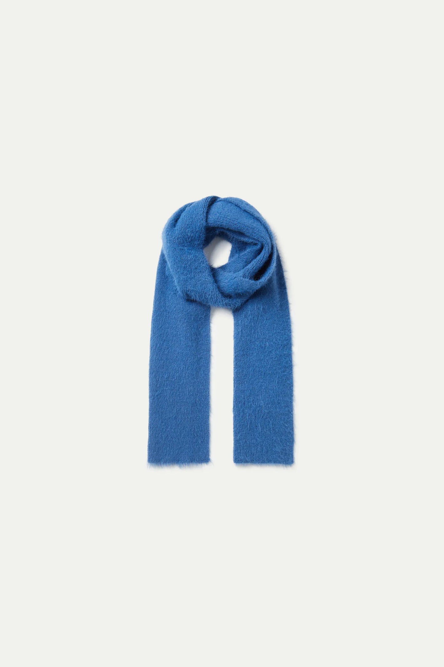 Blue textured knitted girl's scarf