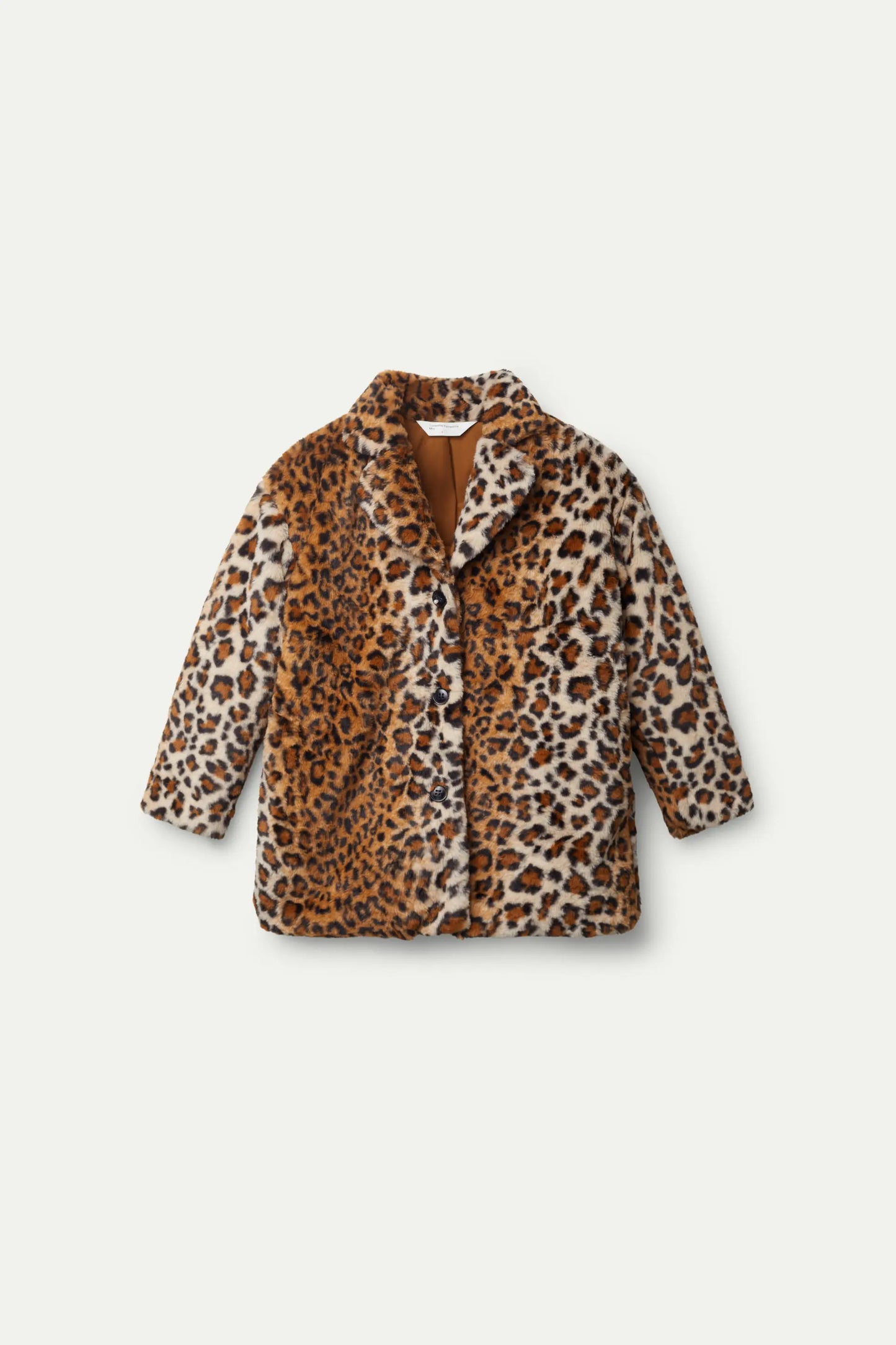 Girl's leopard-print fur coat