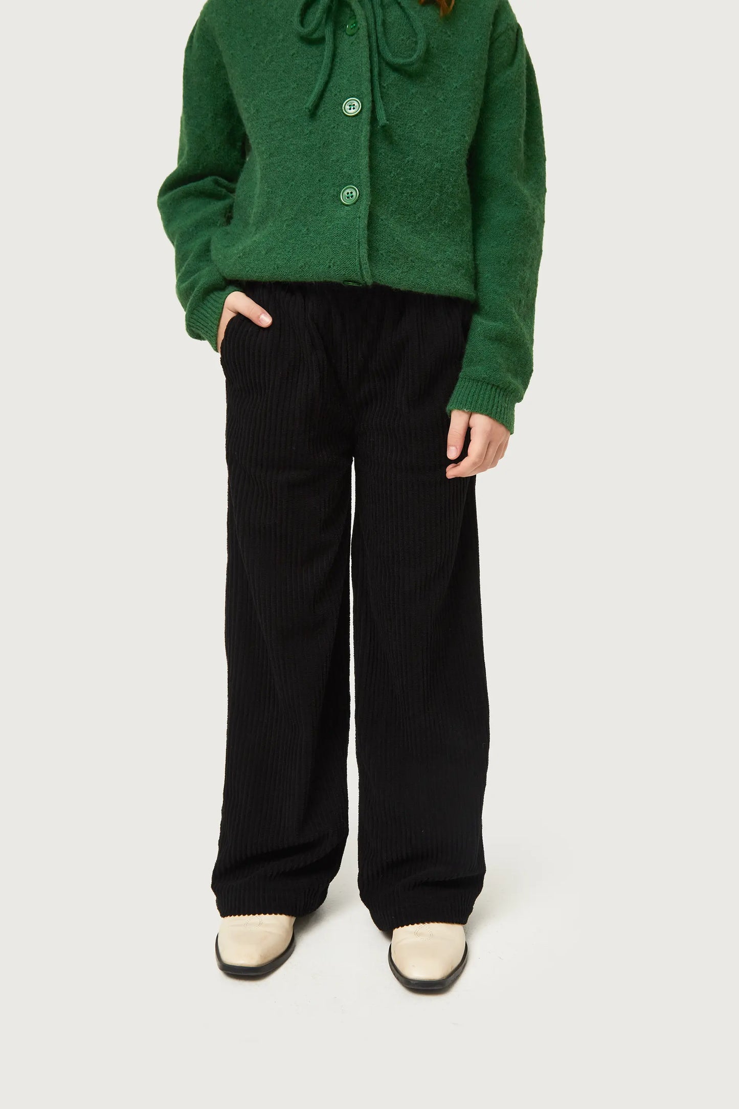 Girl's black corduroy pants